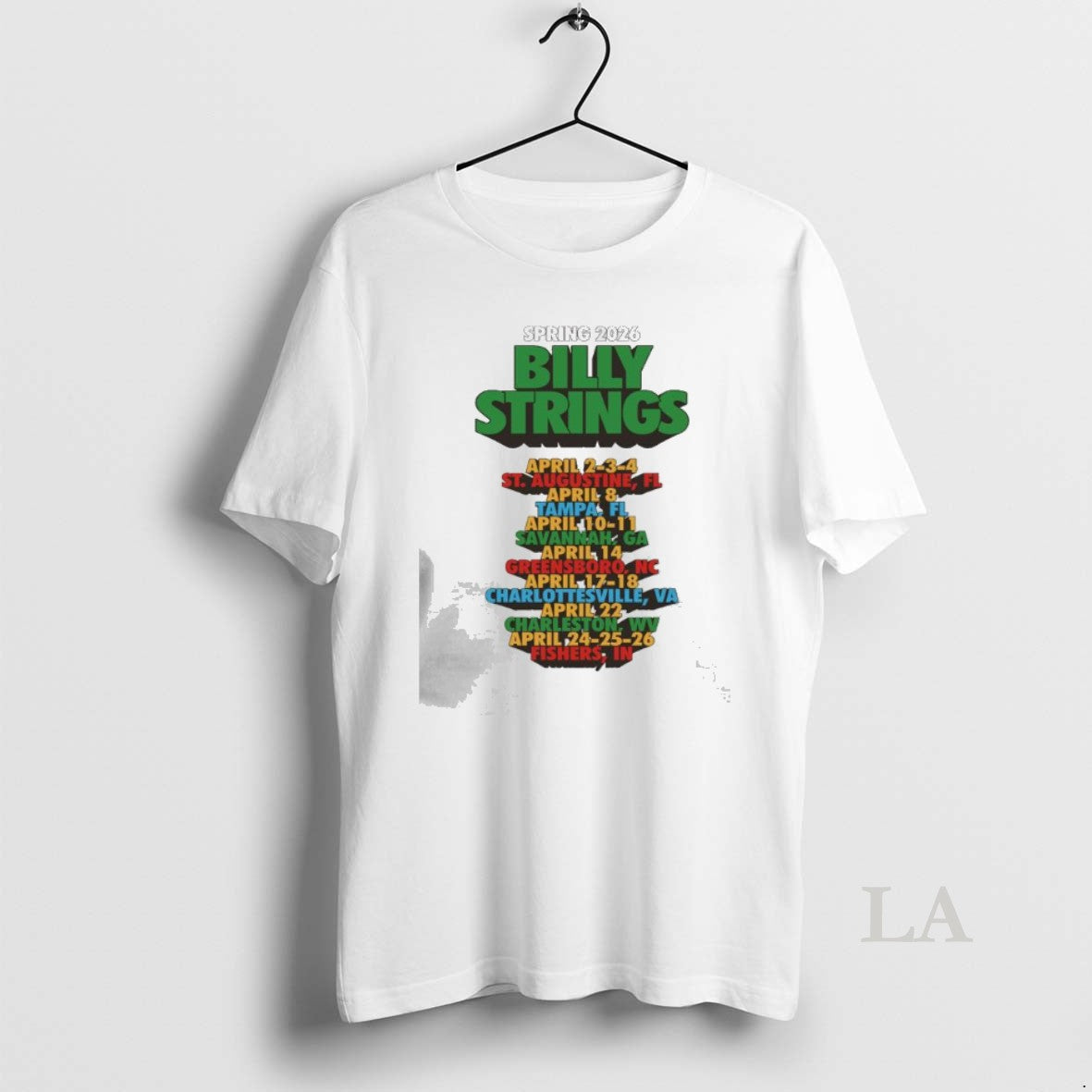 Original Billy Strings Funky Text With Dates 2026 Unisex T-shirt, Sweatshirt, Hoodie, Long Sleeve Tee - T-Shirt, Sweatshirt, Hoodie
