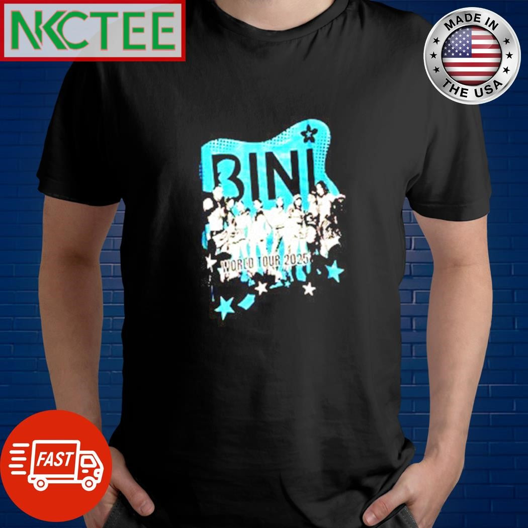 Original Bini World Tour 2025 stars shirt Unisex T-shirt, Sweatshirt, Hoodie, Long Sleeve Tee - T-Shirt, Sweatshirt, Hoodie