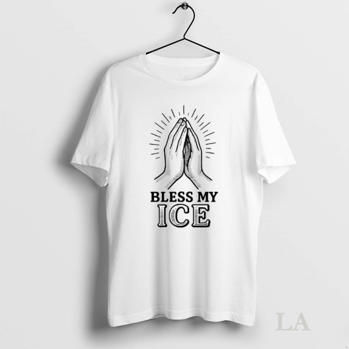 Original Bless My Ice Praying Hands Unisex T-shirt, Sweatshirt, Hoodie, Long Sleeve Tee - T-Shirt, Sweatshirt, Hoodie