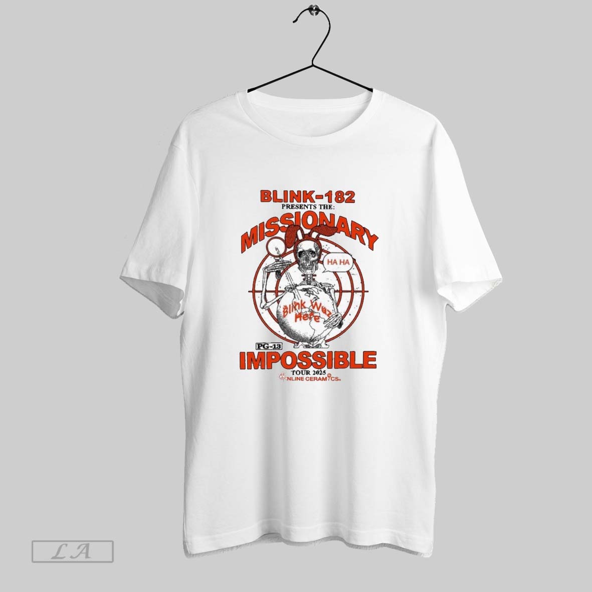 Original Blink 182 Presents The Missionary Impossible Tour 2025 Graphic Unisex T-shirt, Sweatshirt, Hoodie, Long Sleeve Tee - T-Shirt, Sweatshirt, Hoodie