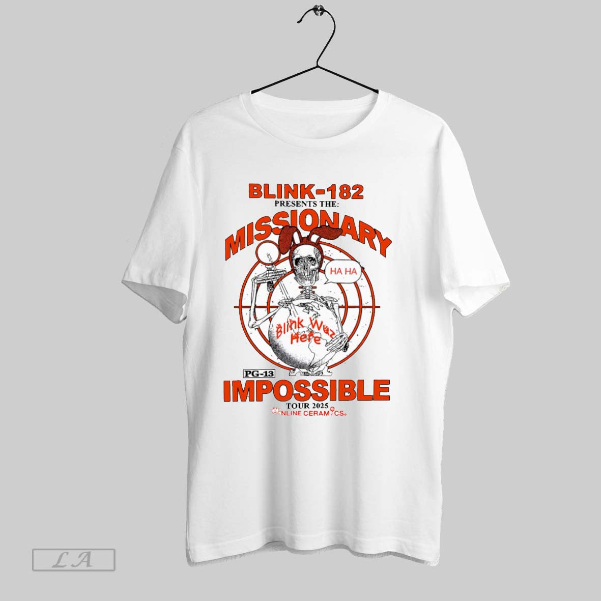 Original Blink 182 Missionary Impossible Tour 2025 Unisex T-shirt, Sweatshirt, Hoodie, Long Sleeve Tee - T-Shirt, Sweatshirt, Hoodie