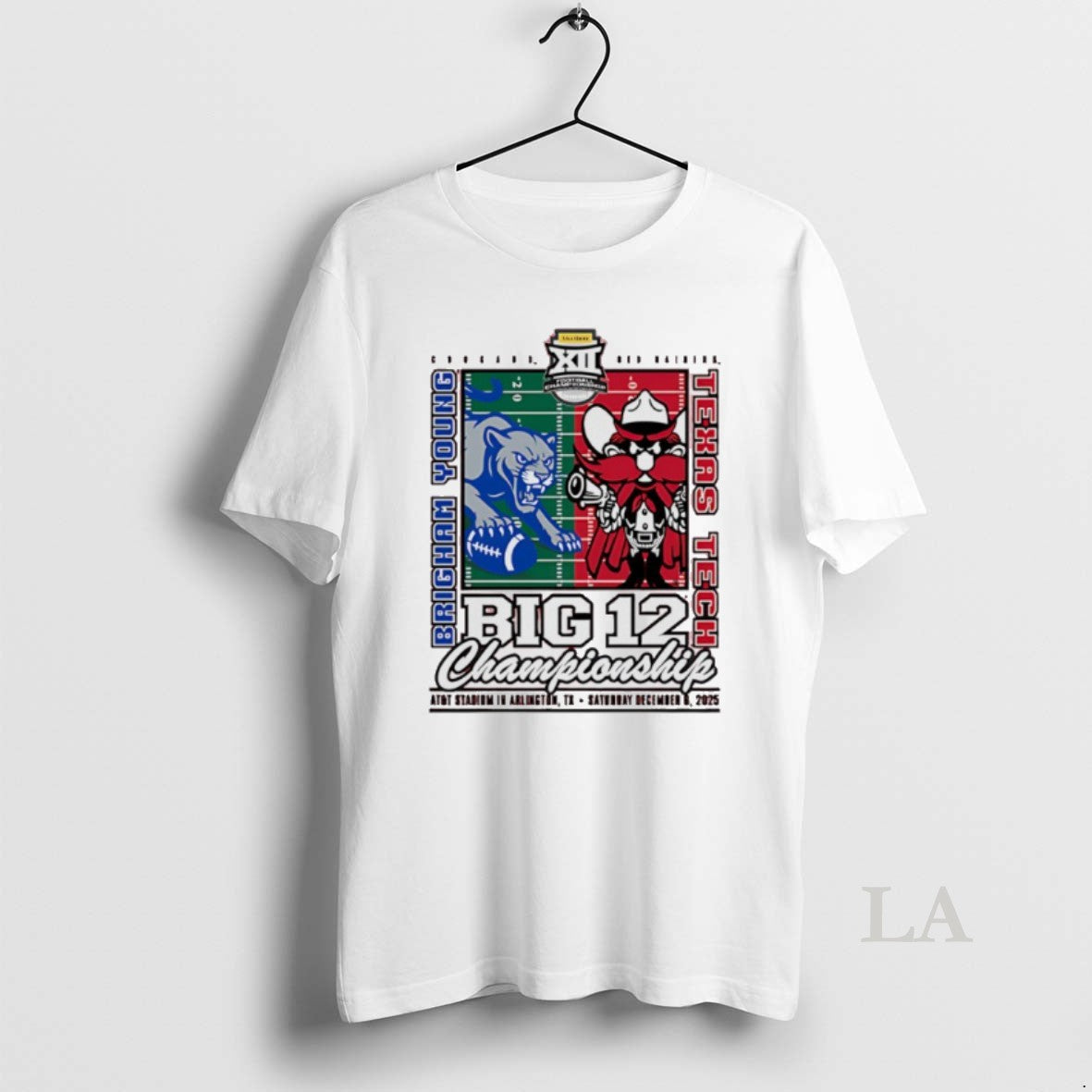 Original Brigham Young Vs Texas Tech Red Raiders 2025 Big 12 Championship Mascot Matchup - T-Shirt, Sweatshirt, Hoodie