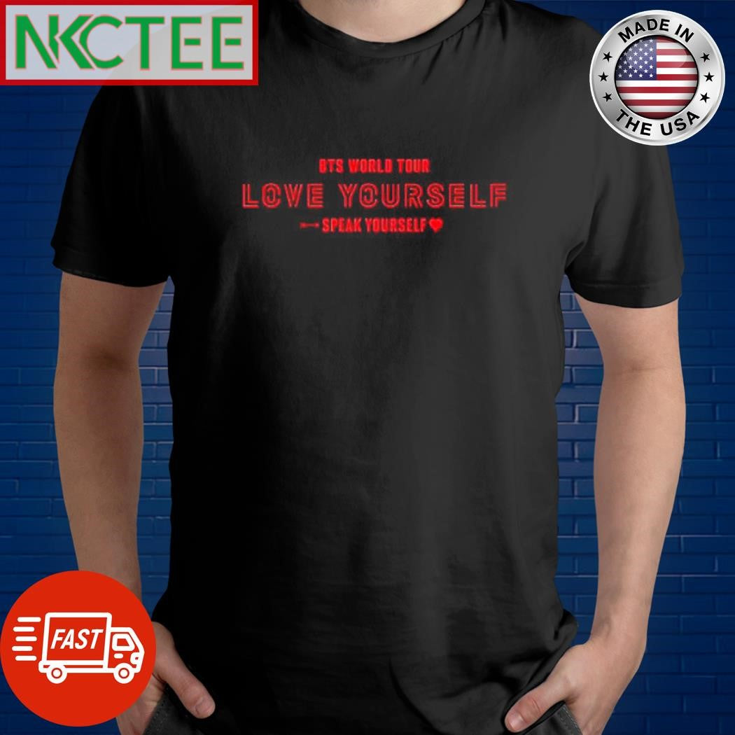 Original Bts World Tour Love Yourself -speak Yourself shirt Unisex T-shirt, Sweatshirt, Hoodie, Long Sleeve Tee - T-Shirt, Sweatshirt, Hoodie