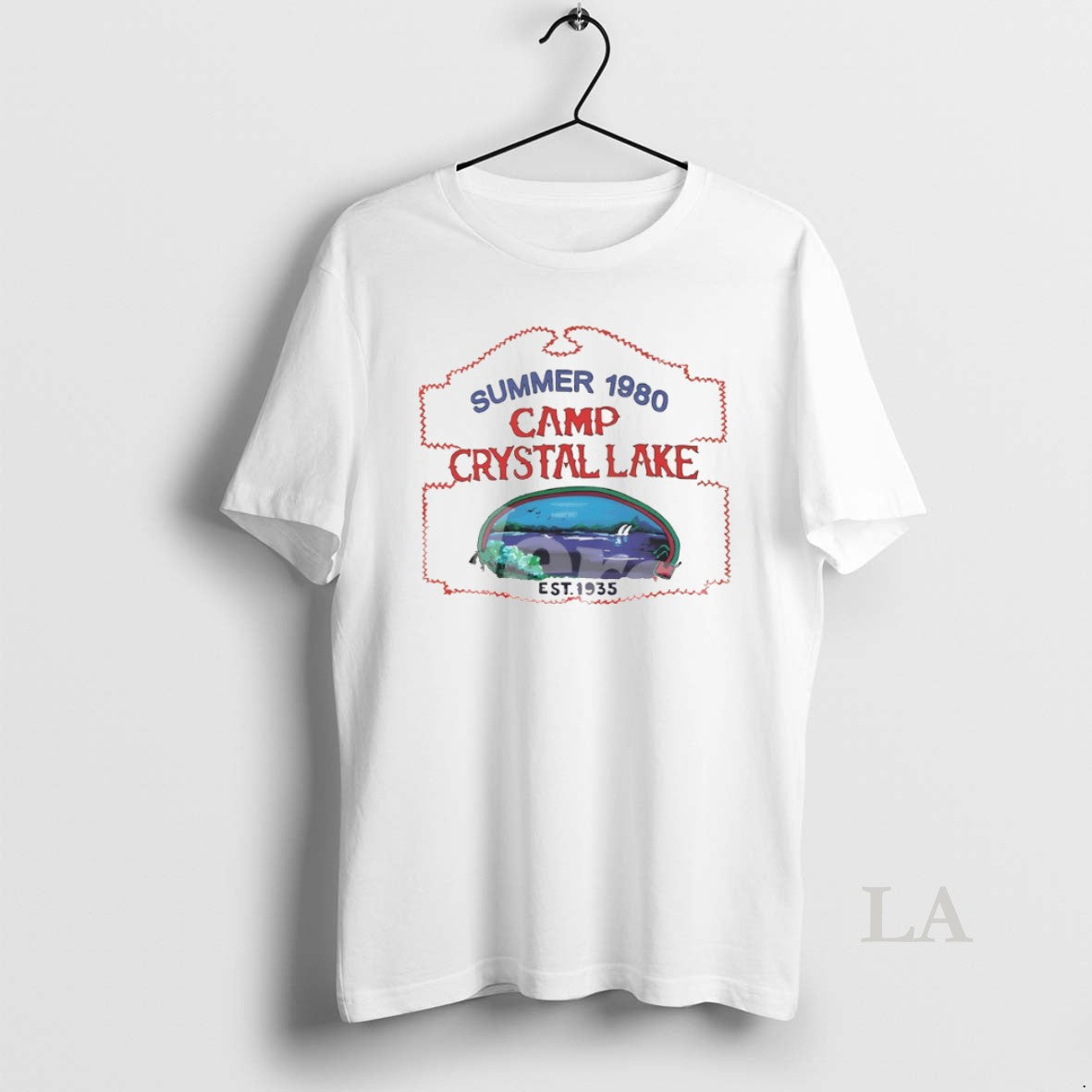 Original Camp Crystal Lake Summer 1980 Est 1935 Unisex T-shirt, Sweatshirt, Hoodie, Long Sleeve Tee - T-Shirt, Sweatshirt, Hoodie