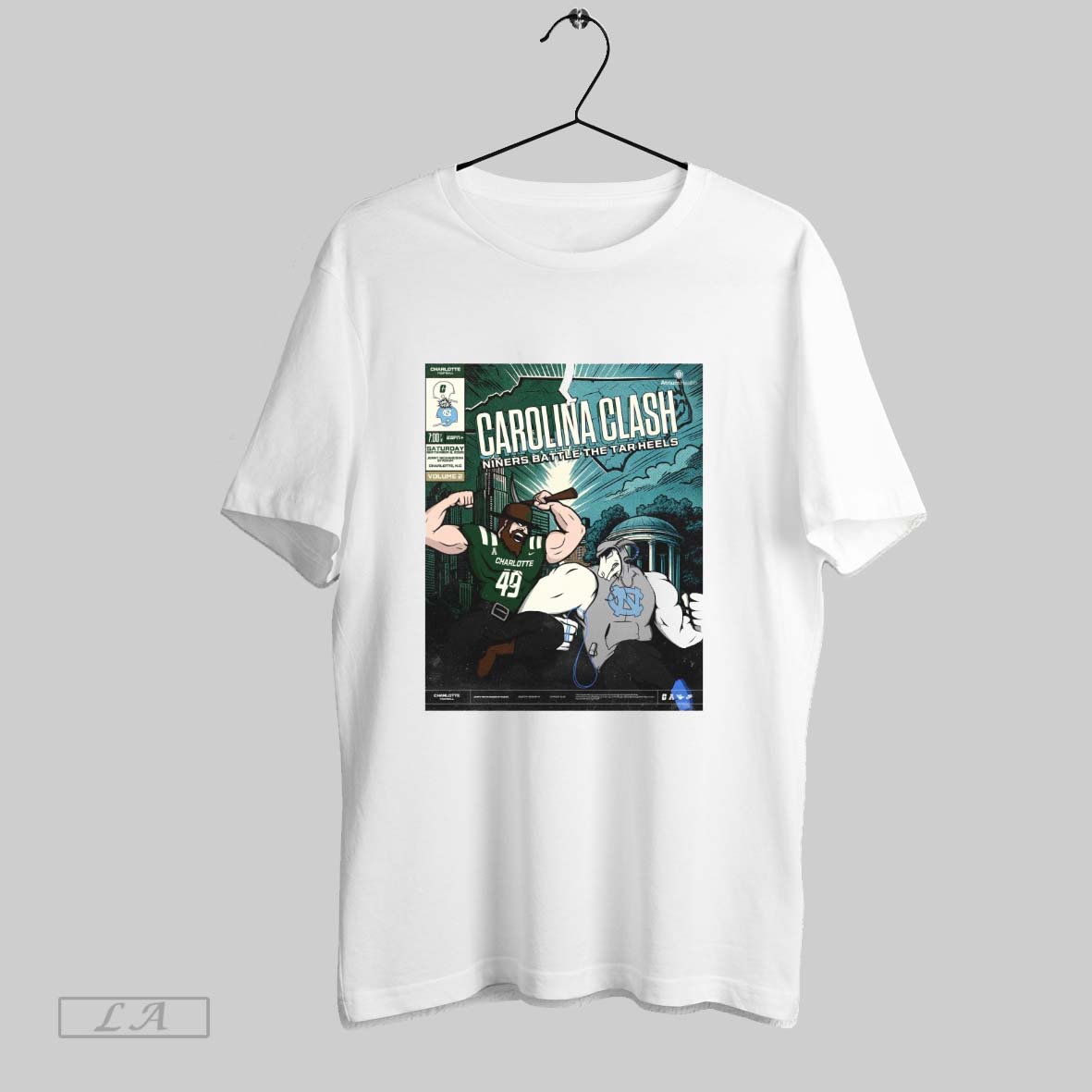 Original Carolina Clash Charlotte 49ers Vs North Carolina Tar Heels September 6 2025 Jerry Richardson - T-Shirt, Sweatshirt, Hoodie