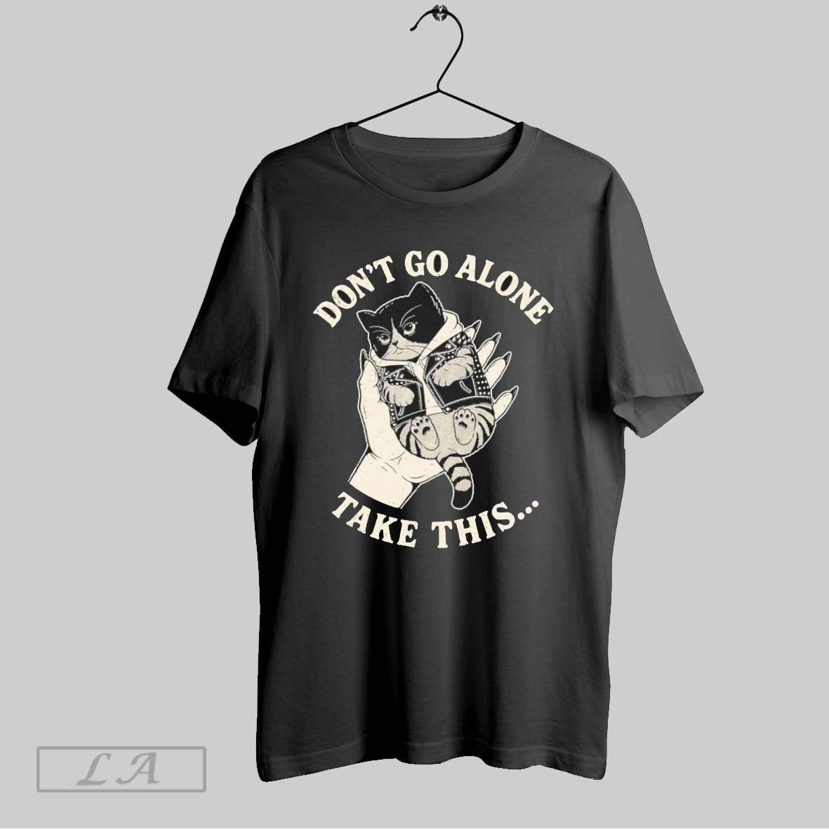 Original Cat Dont Go Alone Take This Vintage Unisex T-shirt, Sweatshirt, Hoodie, Long Sleeve Tee - T-Shirt, Sweatshirt, Hoodie