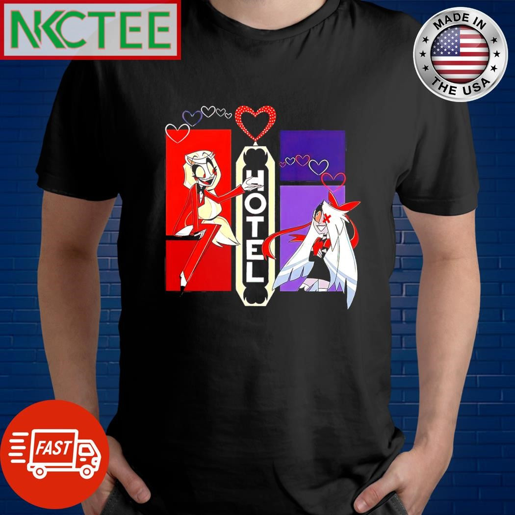 Original Charlie Morningstar Vaggie Hazbin Hotel heart shirt Unisex T-shirt, Sweatshirt, Hoodie, Long Sleeve Tee - T-Shirt, Sweatshirt, Hoodie