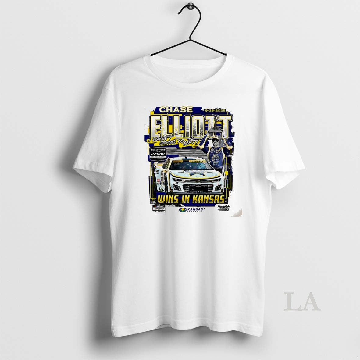 Original Chase Elliott Checkered Flag Sports 2025 Hollywood Casino 400 Race Winner Nascar Cup Series - T-Shirt, Sweatshirt, Hoodie