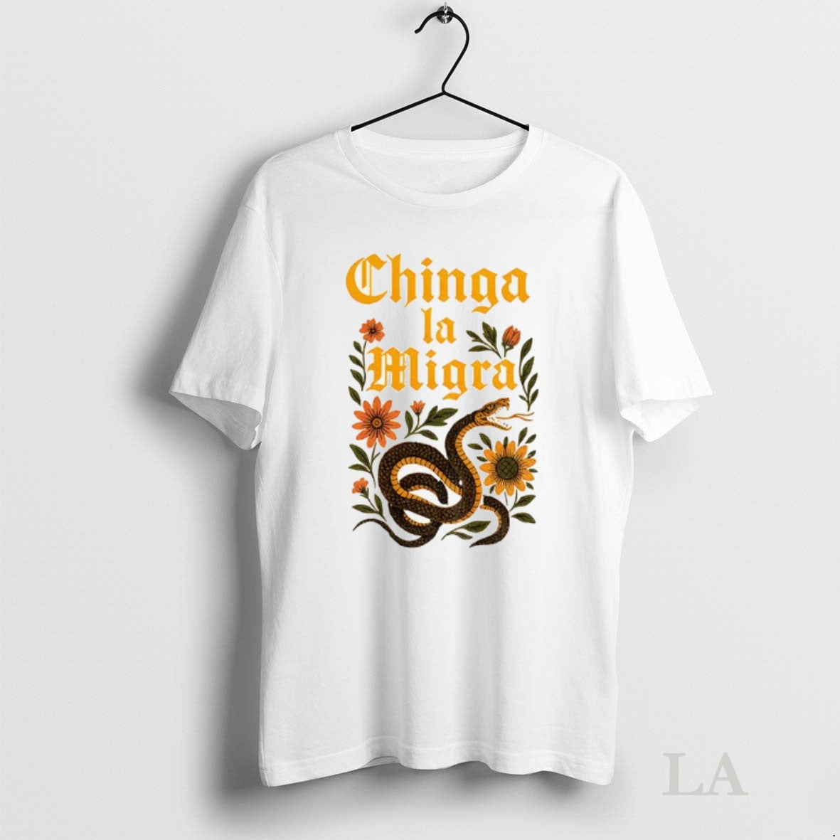 Original Chinga La Migra Snake Protest Tee Abolish Ice Unisex T-shirt, Sweatshirt, Hoodie, Long Sleeve Tee - T-Shirt, Sweatshirt, Hoodie