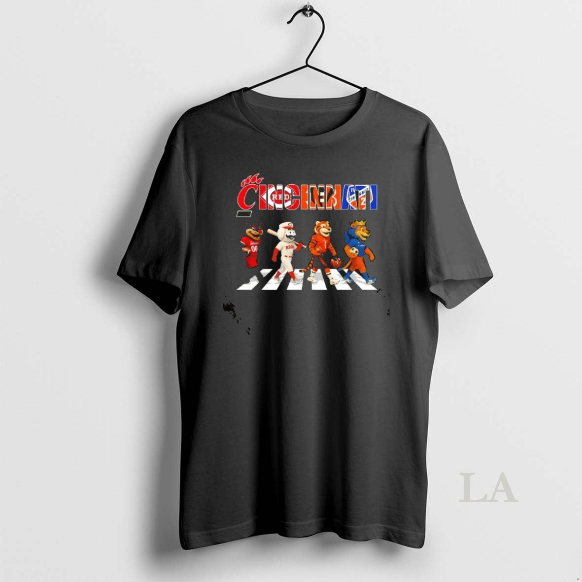 Original Cincinnati City Sports Mascots Abbey Road Unisex T-shirt, Sweatshirt, Hoodie, Long Sleeve Tee - T-Shirt, Sweatshirt, Hoodie