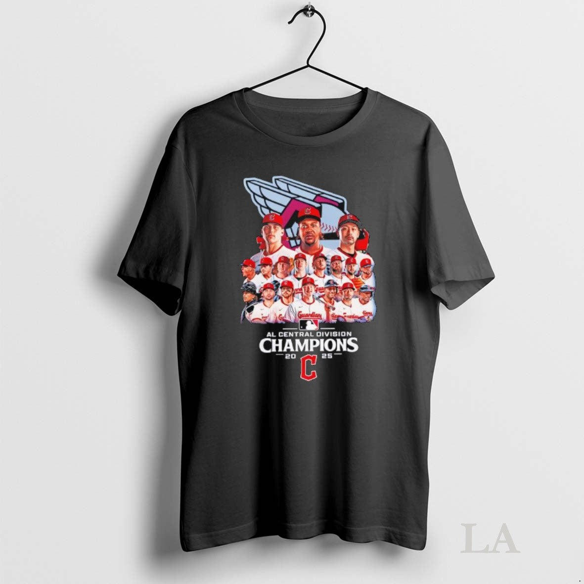 Original Cleveland Guardians Players Team Win 2025 Al Central Division Champions Unisex T-shirt, Sweatshirt, Hoodie, Long Sleeve Tee - T-Shirt, Sweatshirt, Hoodie