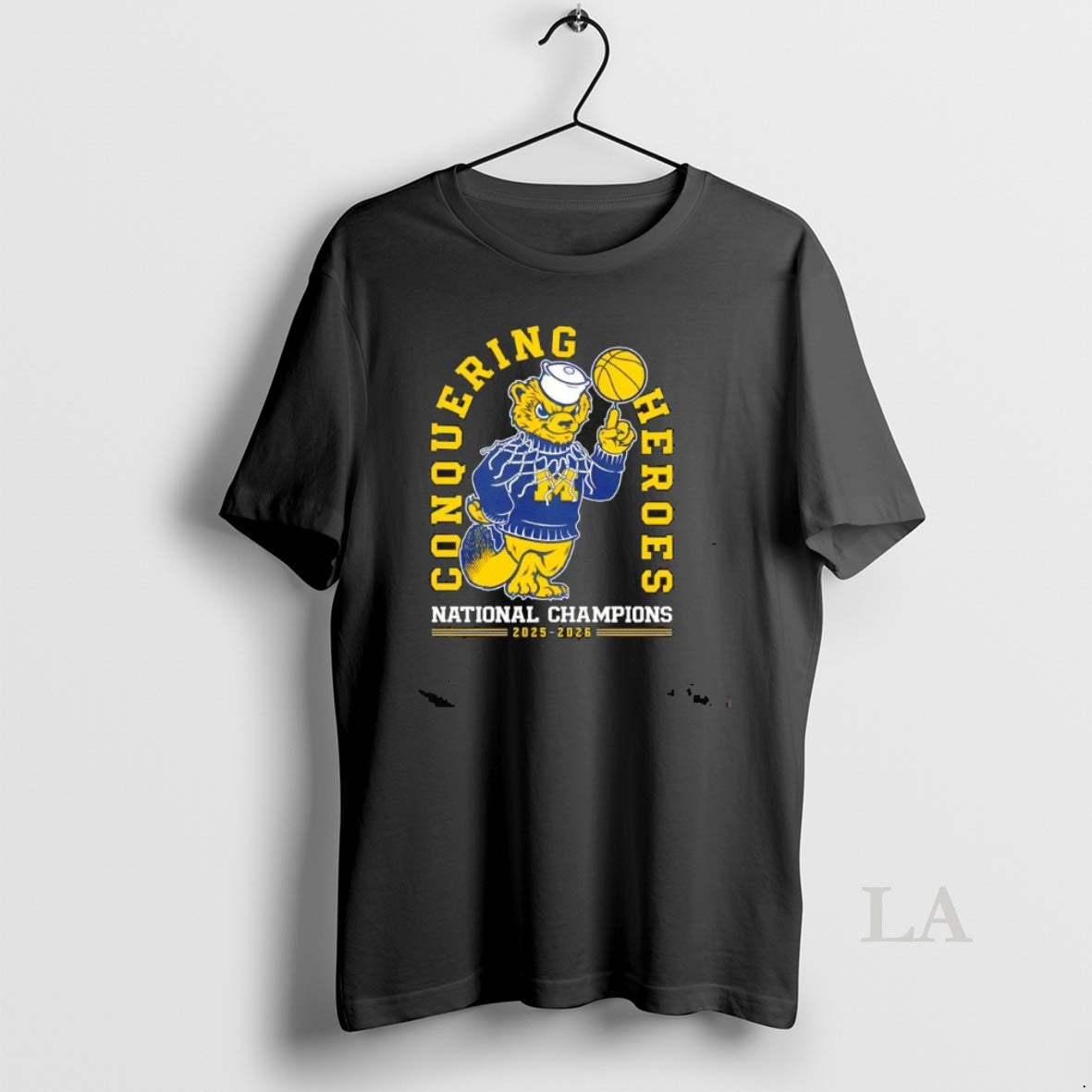 Original Conquering Heroes Basketball National Champions 2025 2026 Michigan Wolverines Mascot - T-Shirt, Sweatshirt, Hoodie