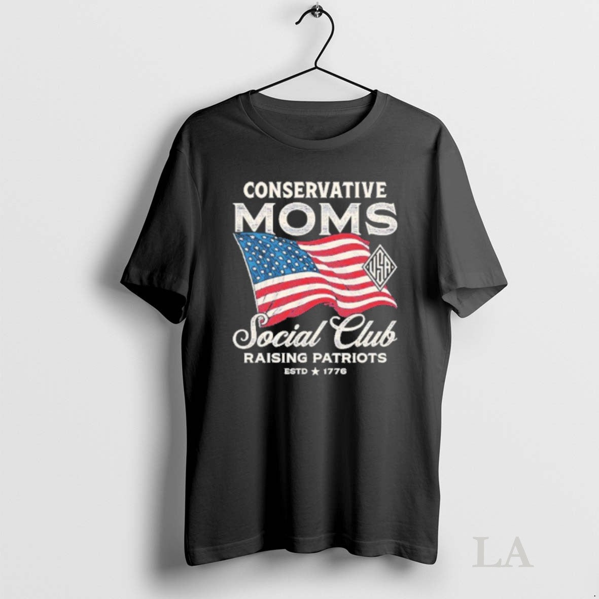 Original Conservative Moms Social Club Raising Patriots Usa Flag Unisex T-shirt, Sweatshirt, Hoodie, Long Sleeve Tee - T-Shirt, Sweatshirt, Hoodie