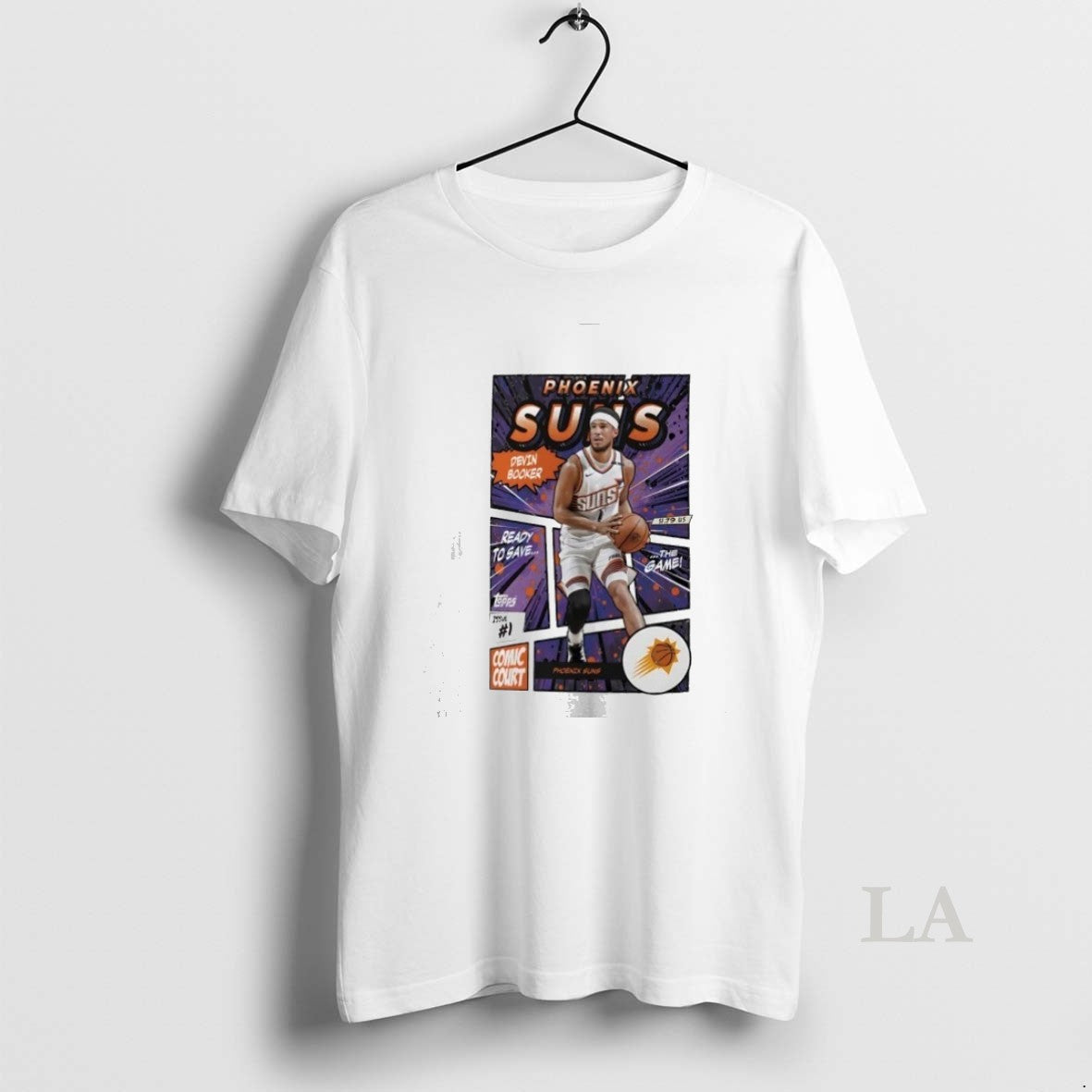 Original Devin Booker Phoenix Suns Topps Comic Unisex T-shirt, Sweatshirt, Hoodie, Long Sleeve Tee - T-Shirt, Sweatshirt, Hoodie