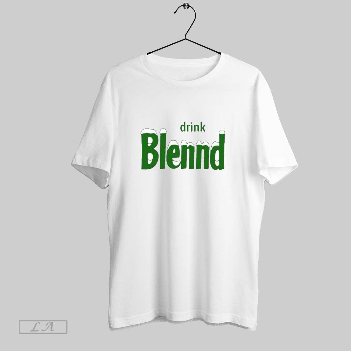 Original Drink Blendd Funny Snowman Green Text Winter Holiday Unisex T-shirt, Sweatshirt, Hoodie, Long Sleeve Tee - T-Shirt, Sweatshirt, Hoodie