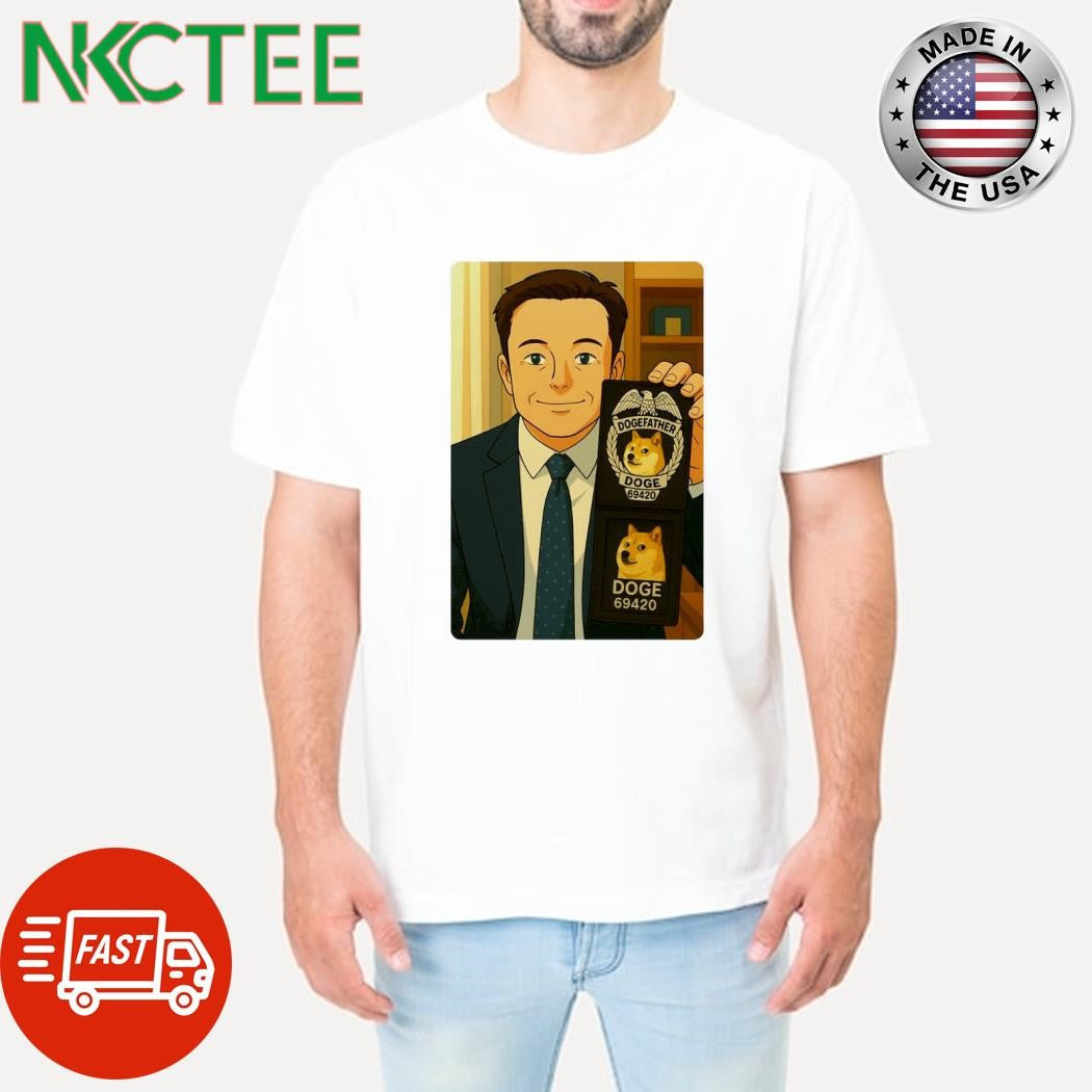 Original Elon Musk Dogefather 69420 badge Ghibli shirt Unisex T-shirt, Sweatshirt, Hoodie, Long Sleeve Tee - T-Shirt, Sweatshirt, Hoodie
