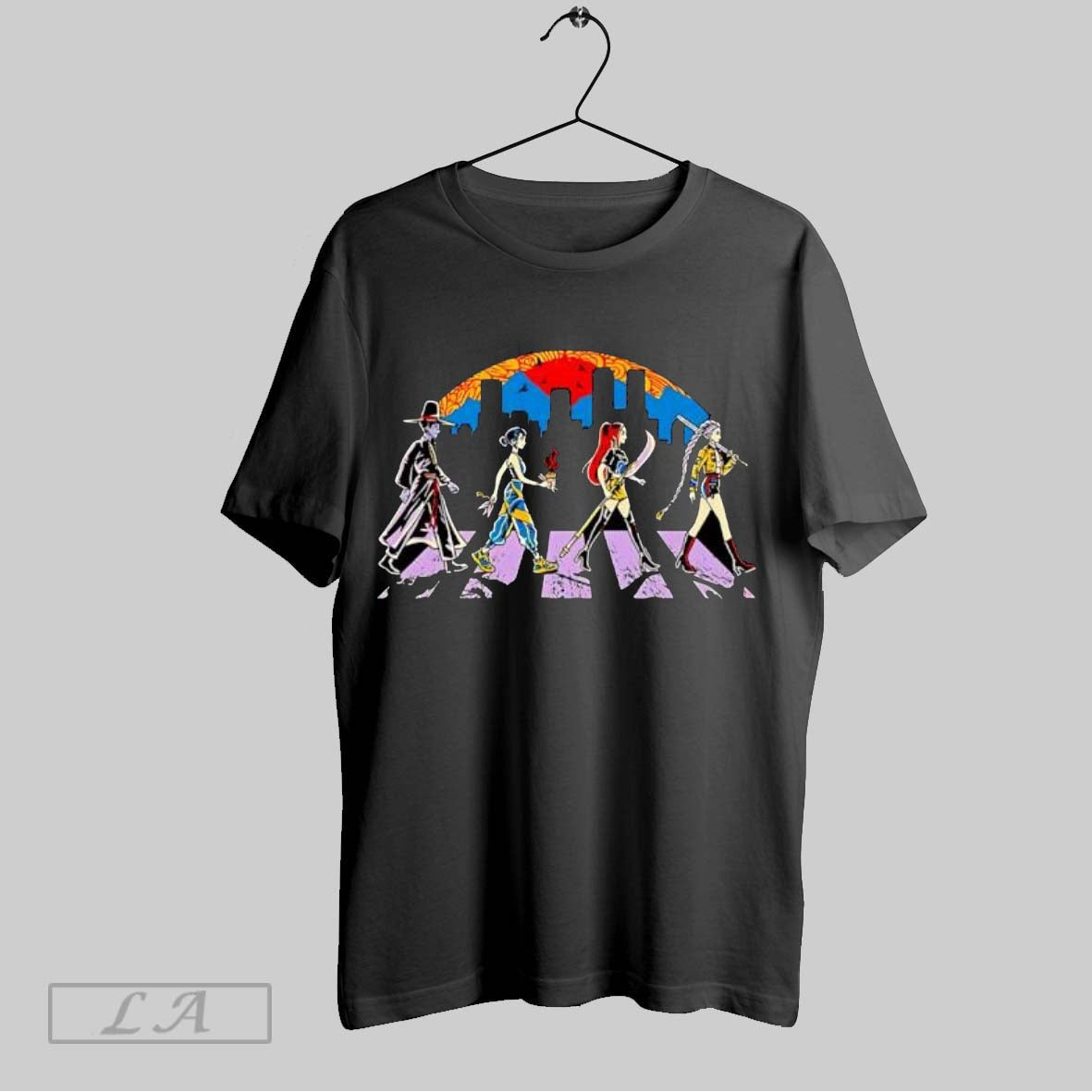Original Fantasy Characters Abbey Road Skyline Unisex T-shirt, Sweatshirt, Hoodie, Long Sleeve Tee - T-Shirt, Sweatshirt, Hoodie
