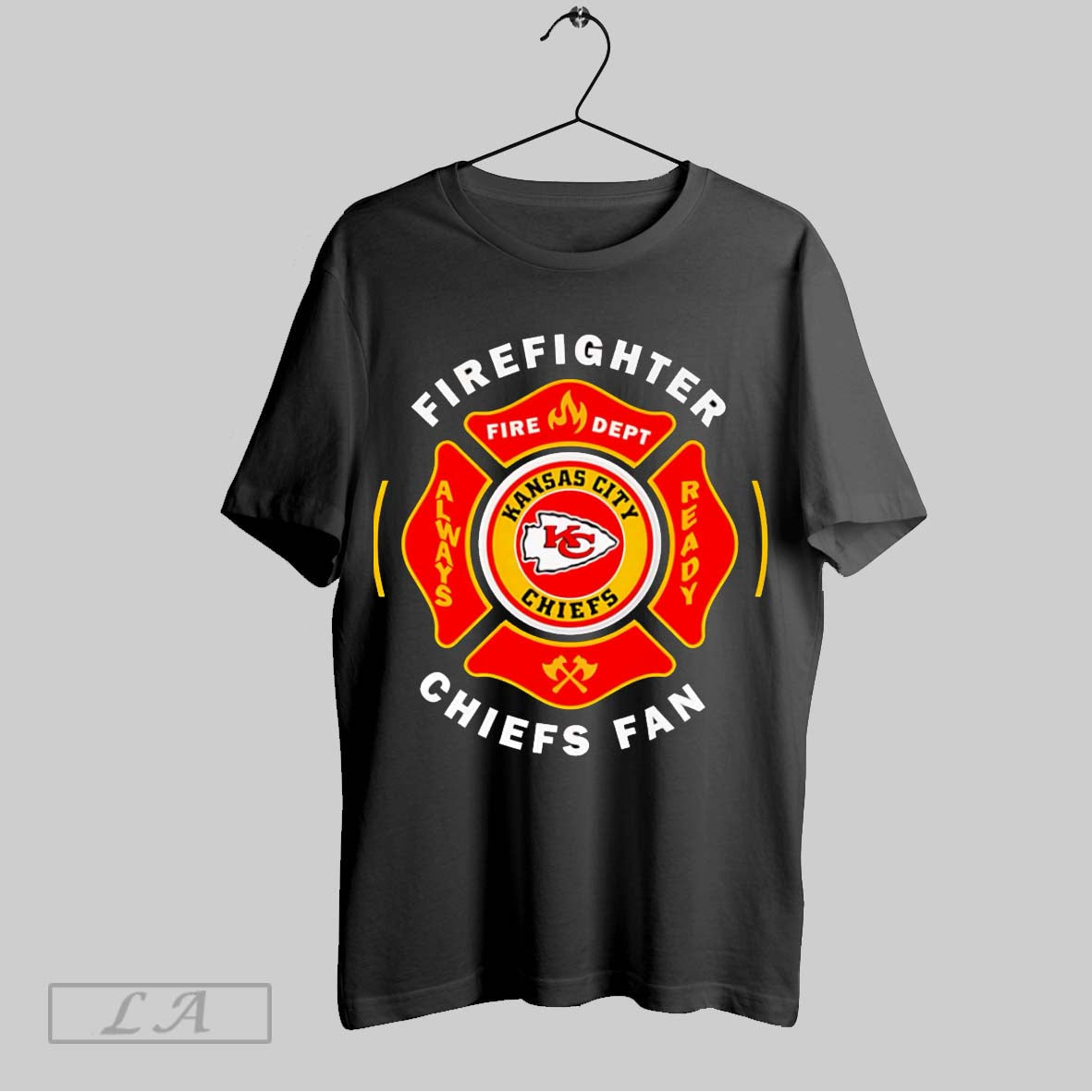 Original Firefighter Always Ready Chiefs Fan Unisex T-shirt, Sweatshirt, Hoodie, Long Sleeve Tee - T-Shirt, Sweatshirt, Hoodie