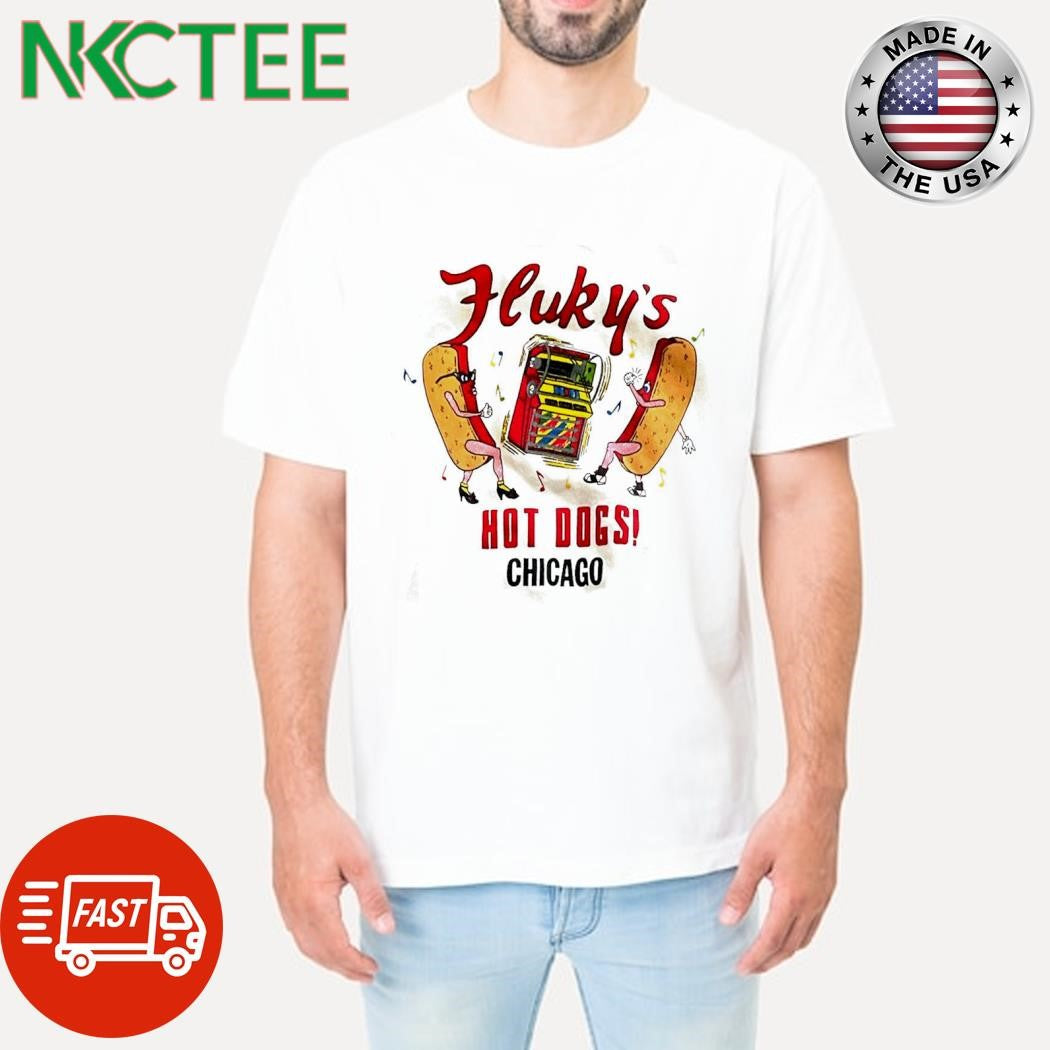 Original Flukys hot dogs! Chicago shirt Unisex T-shirt, Sweatshirt, Hoodie, Long Sleeve Tee - T-Shirt, Sweatshirt, Hoodie