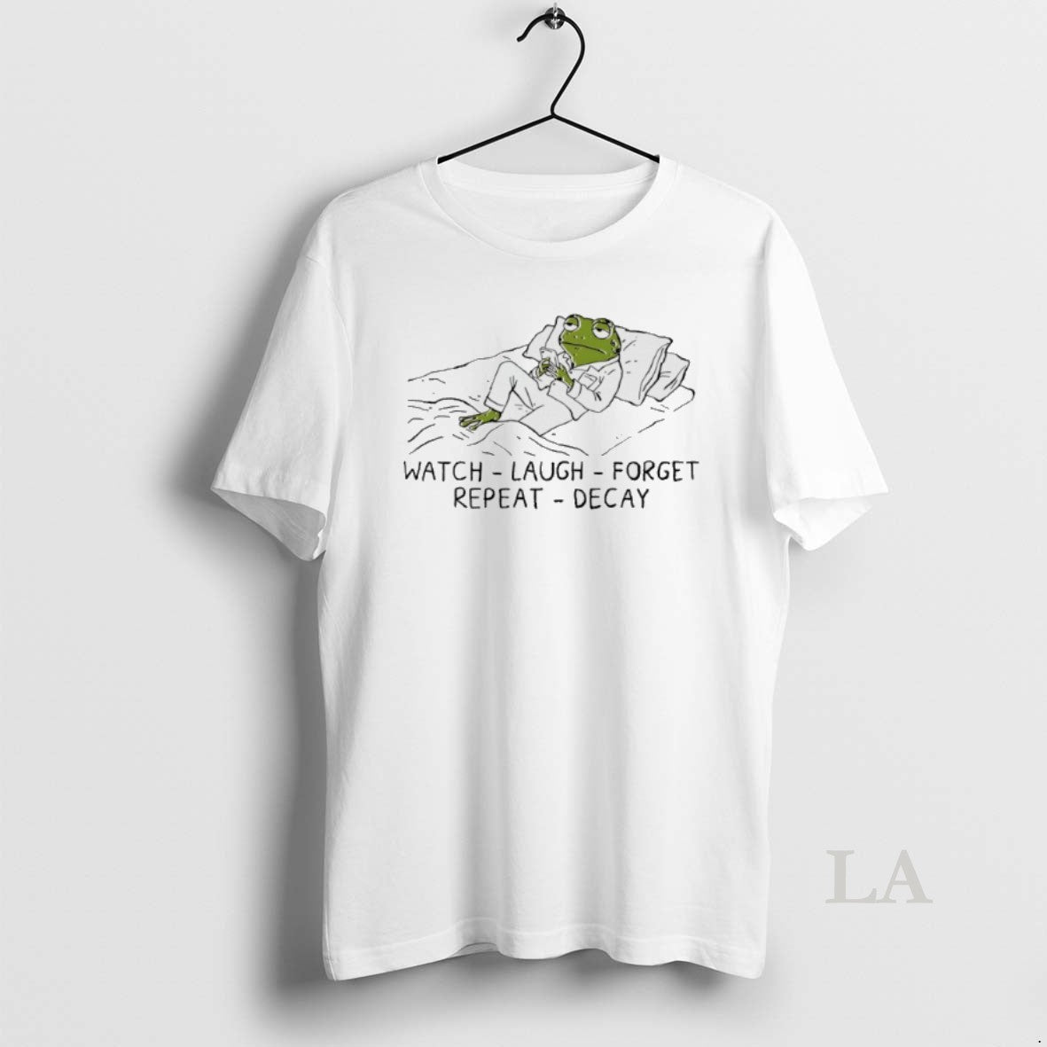 Original Frog Watch Laugh Forget Repeat Decay Unisex T-shirt, Sweatshirt, Hoodie, Long Sleeve Tee - T-Shirt, Sweatshirt, Hoodie