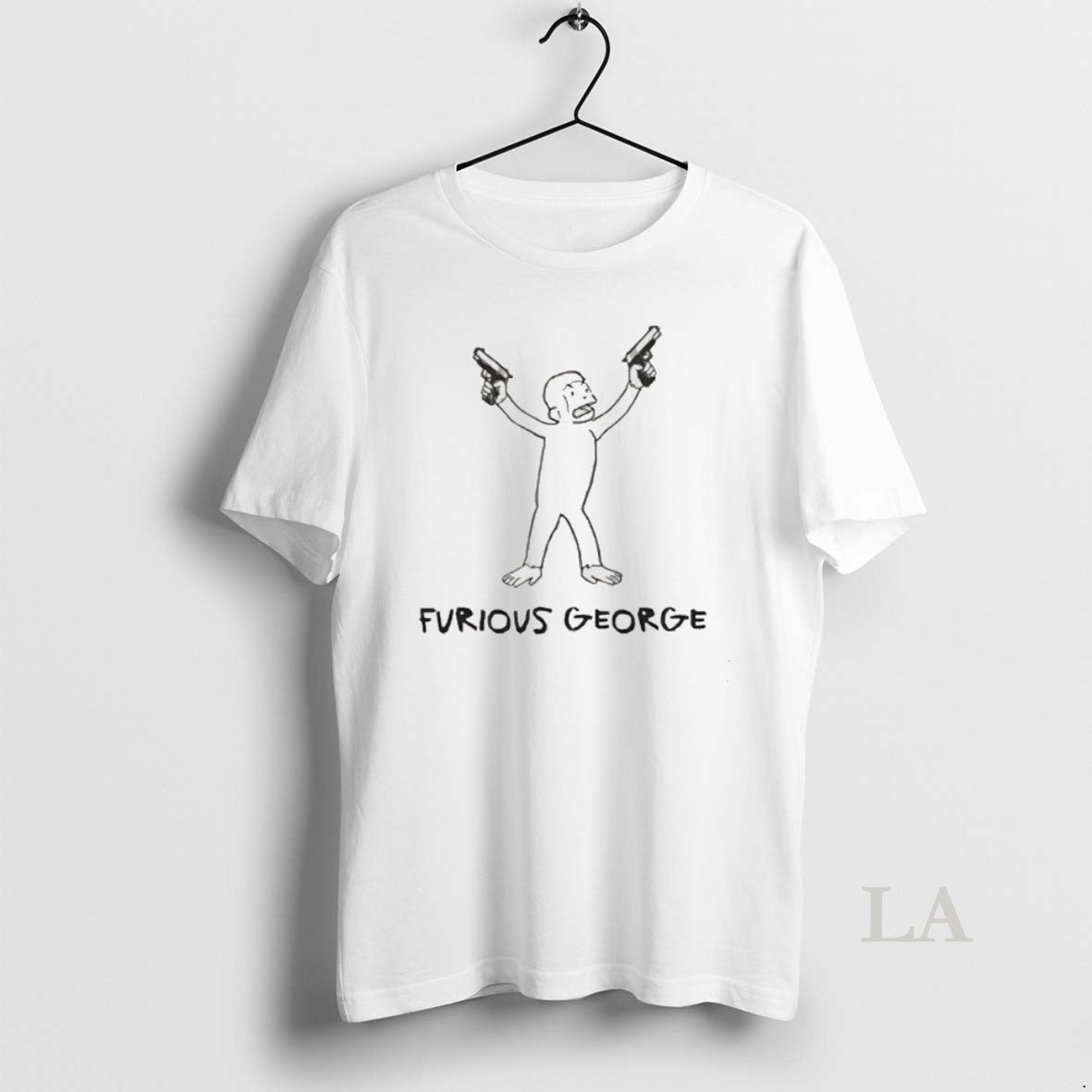 Original Furious George Monkey With Guns Unisex T-shirt, Sweatshirt, Hoodie, Long Sleeve Tee - T-Shirt, Sweatshirt, Hoodie