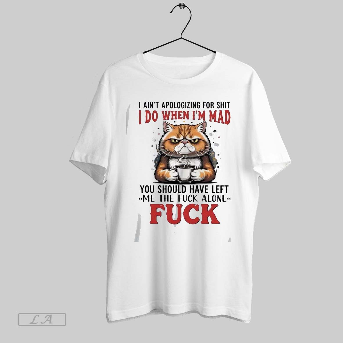 Original Gj3uxamb Cat Drinking Coffee I Aint Aapologizing For Shit I Do When Im Mad Unisex T-shirt, Sweatshirt, Hoodie, Long Sleeve Tee - T-Shirt, Sweatshirt, Hoodie
