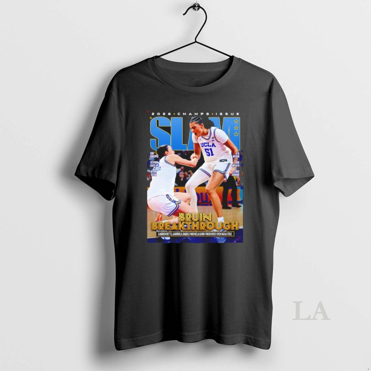 Original Gabriela Jaquez Vs Lauren Betts Ucla Bruins Basketball Bruin Breakthrough Slam Unisex T-shirt, Sweatshirt, Hoodie, Long Sleeve Tee - T-Shirt, Sweatshirt, Hoodie