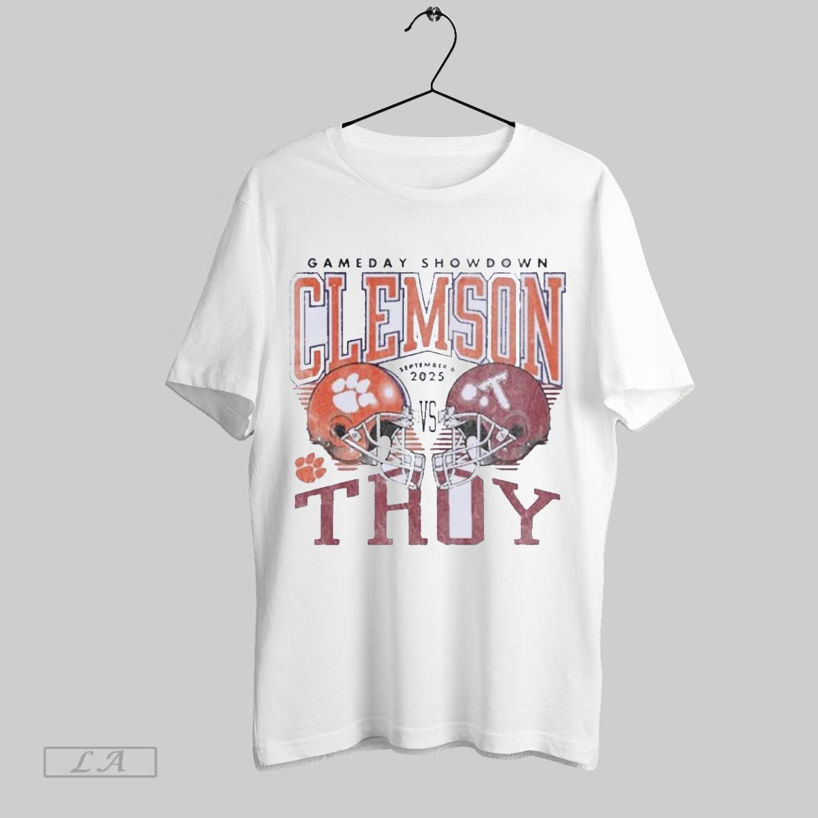Original Gameday Clemson Vs Troy September 6 2025 Duel Helmet Unisex T-shirt, Sweatshirt, Hoodie, Long Sleeve Tee - T-Shirt, Sweatshirt, Hoodie
