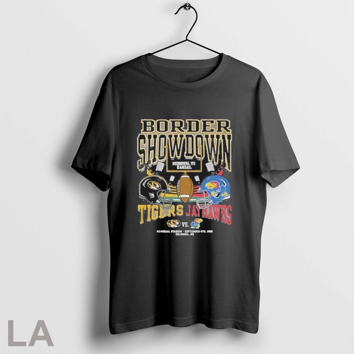 Original Gameday Missouri Vs Kansas September 6 2025 Duel Helmet Unisex T-shirt, Sweatshirt, Hoodie, Long Sleeve Tee - T-Shirt, Sweatshirt, Hoodie