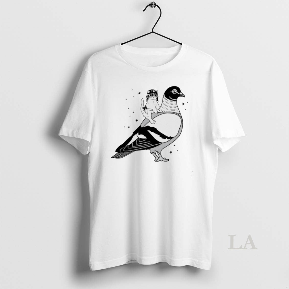 Original Gary The Cat Riding A Pigeon Unisex T-shirt, Sweatshirt, Hoodie, Long Sleeve Tee - T-Shirt, Sweatshirt, Hoodie