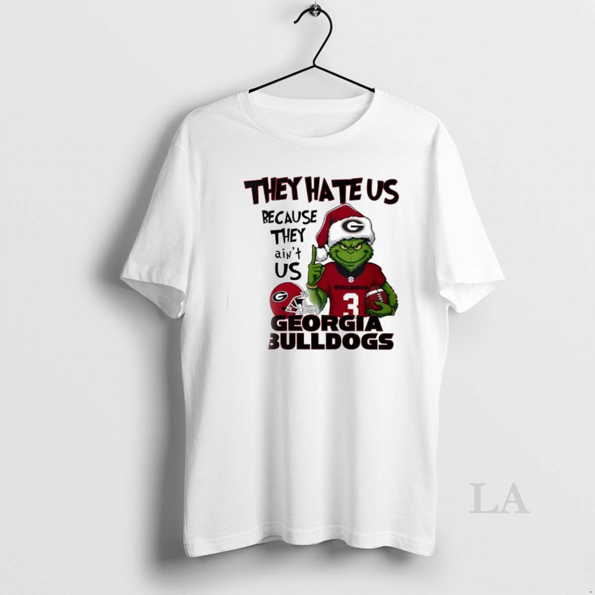 Original Georgia Bulldogs X Grinch They Hate Us Because They Aint Us Unisex T-shirt, Sweatshirt, Hoodie, Long Sleeve Tee - T-Shirt, Sweatshirt, Hoodie