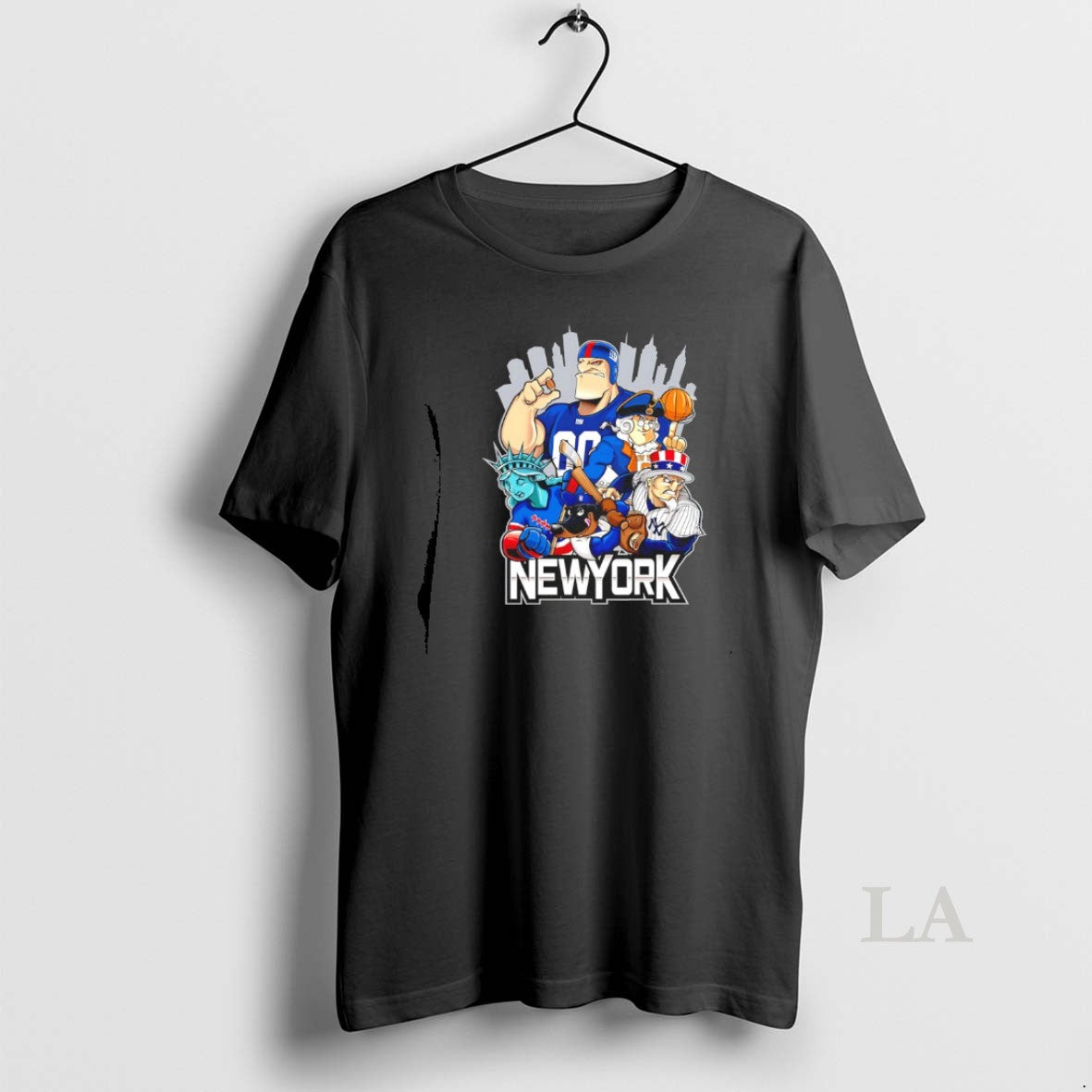 Original Giants Yankees Rangers Dodgers And Mets New York City Skyline Mascot Unisex T-shirt, Sweatshirt, Hoodie, Long Sleeve Tee - T-Shirt, Sweatshirt, Hoodie