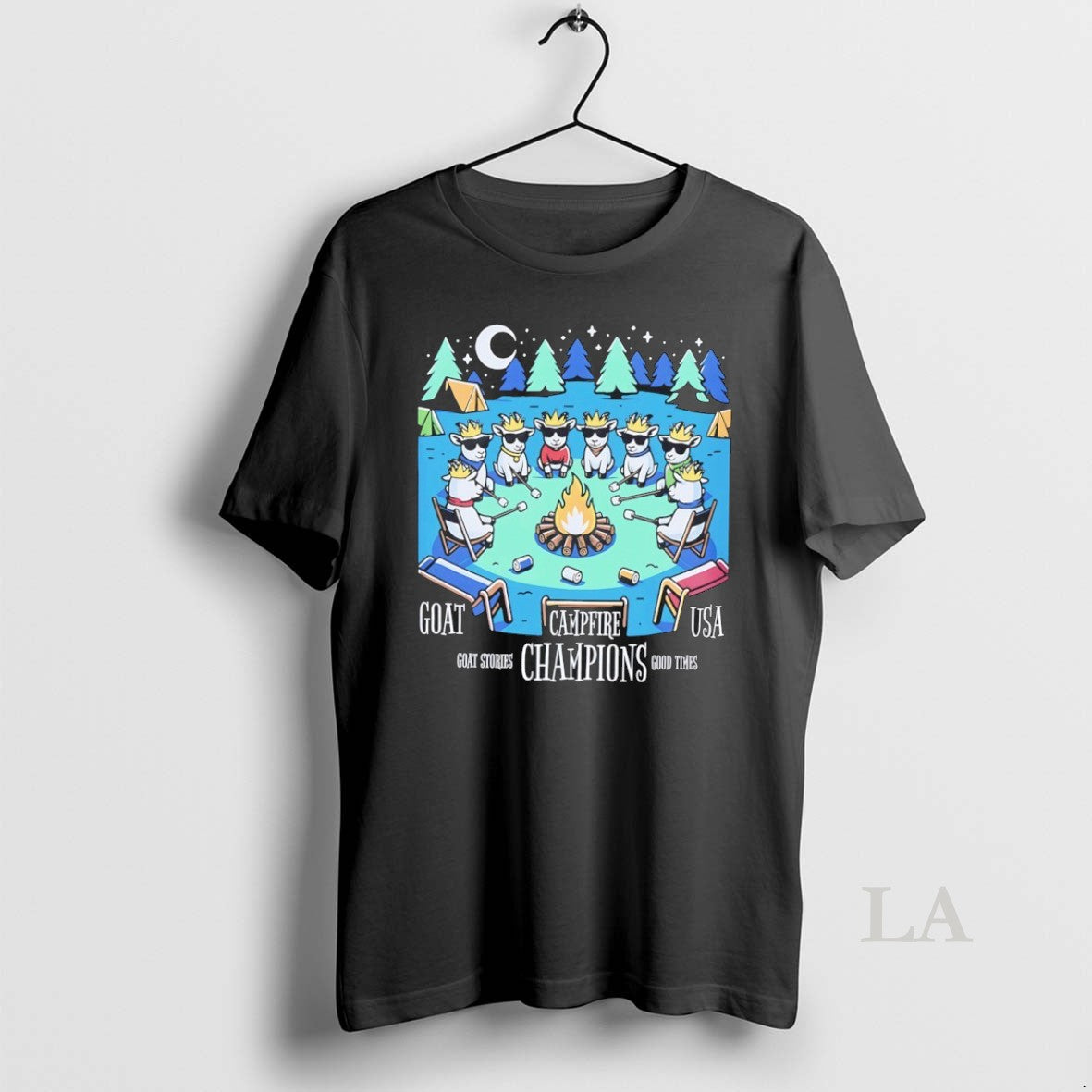 Original Goat Usa Campfire Champions Unisex T-shirt, Sweatshirt, Hoodie, Long Sleeve Tee - T-Shirt, Sweatshirt, Hoodie