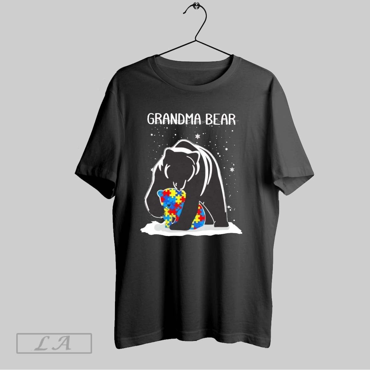 Original Grandma Bear Hug Autism Bear Snow Ladies Unisex T-shirt, Sweatshirt, Hoodie, Long Sleeve Tee - T-Shirt, Sweatshirt, Hoodie