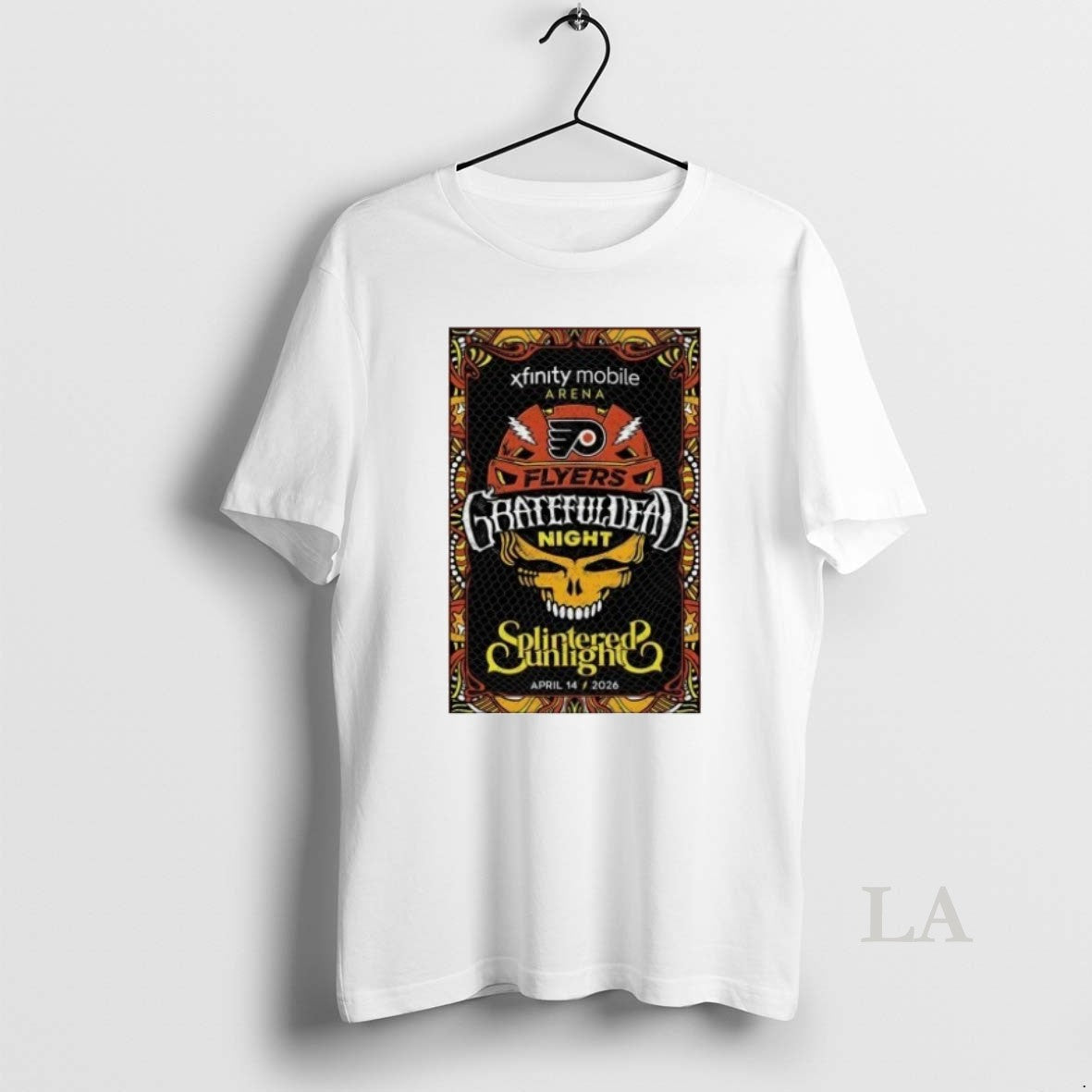Original Grateful Dead Night At The Flyers On April 14th In Philadelphia Pa Unisex T-shirt, Sweatshirt, Hoodie, Long Sleeve Tee - T-Shirt, Sweatshirt, Hoodie
