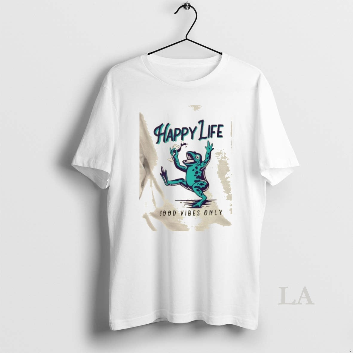 Original Happy Life Good Vibes Only Frog - T-Shirt, Sweatshirt, Hoodie