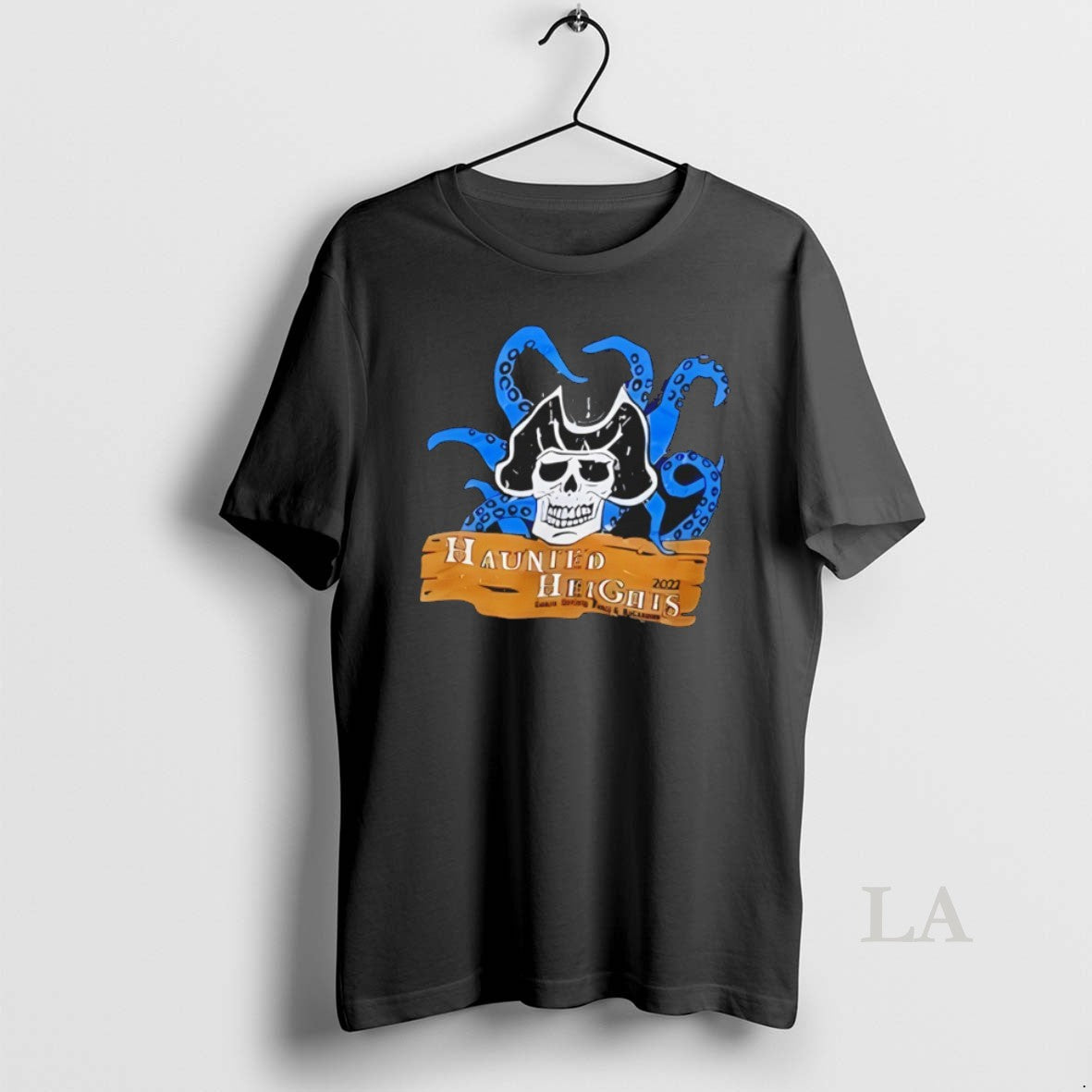 Original Haunted Heights Pirate Skull Octopus Unisex T-shirt, Sweatshirt, Hoodie, Long Sleeve Tee - T-Shirt, Sweatshirt, Hoodie