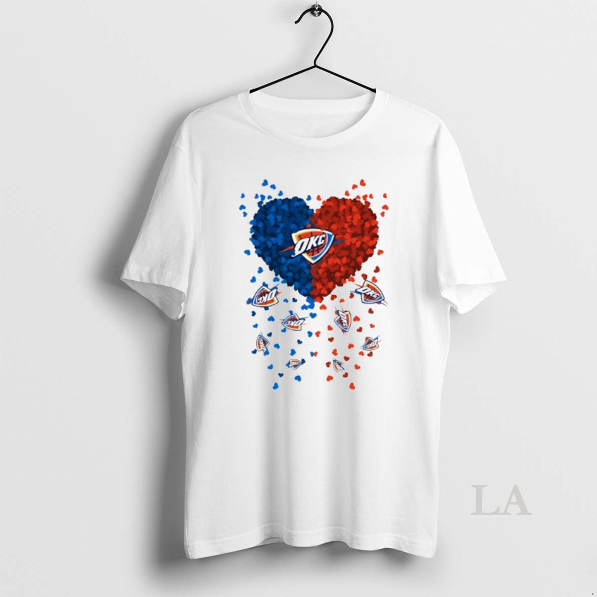 Original Heart Of Oklahoma City Thunder Basketball - Adult & Kids T-Shirts, Sweatshirts & Hoodies apparel design preview 1