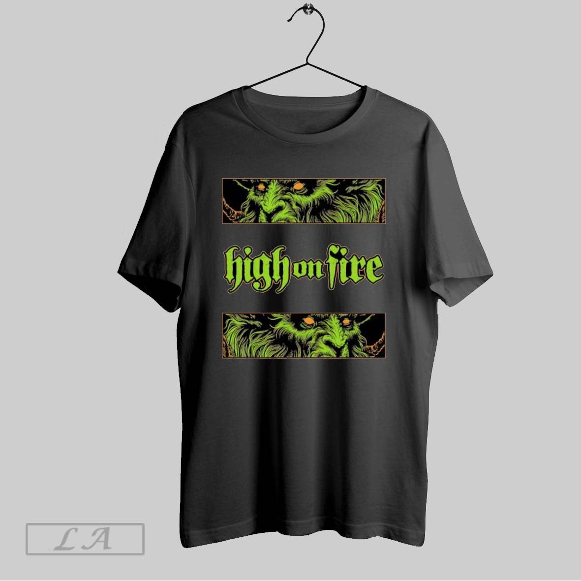 Original High On Fire Demonic Green Ram Monster Head Unisex T-shirt, Sweatshirt, Hoodie, Long Sleeve Tee - T-Shirt, Sweatshirt, Hoodie