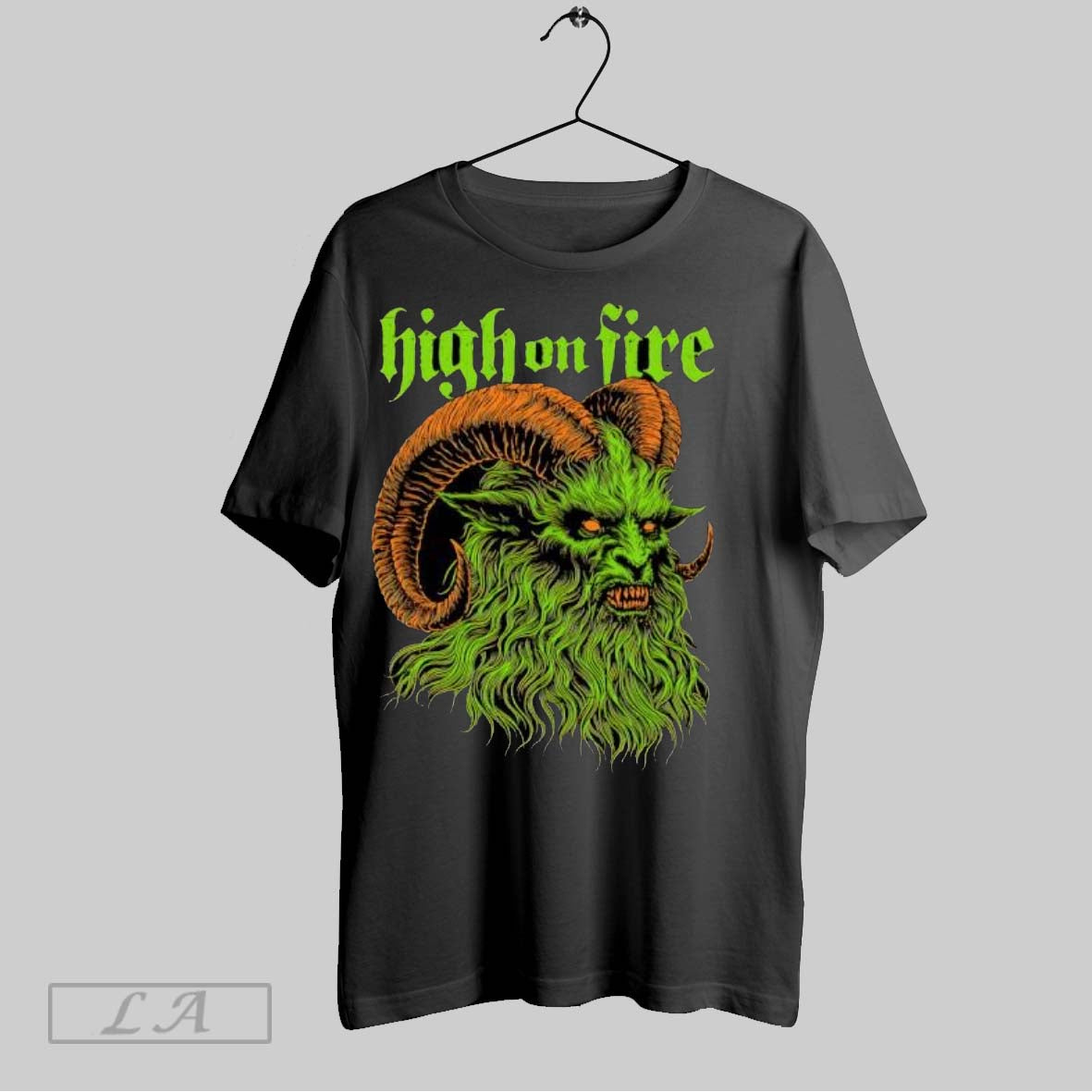 Original High On Fire Demonic Green Ram Monster Head Metal Band Unisex T-shirt, Sweatshirt, Hoodie, Long Sleeve Tee - T-Shirt, Sweatshirt, Hoodie