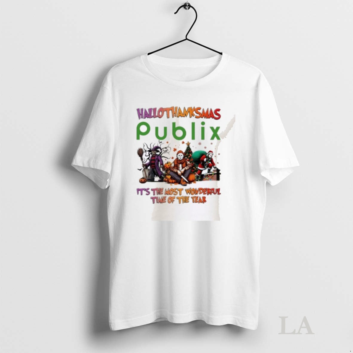 Original Horror Character X Publix Hallothanksmas Its The Most Wonderful Time Of The Year Unisex T-shirt, Sweatshirt, Hoodie, Long Sleeve Tee - T-Shirt, Sweatshirt, Hoodie