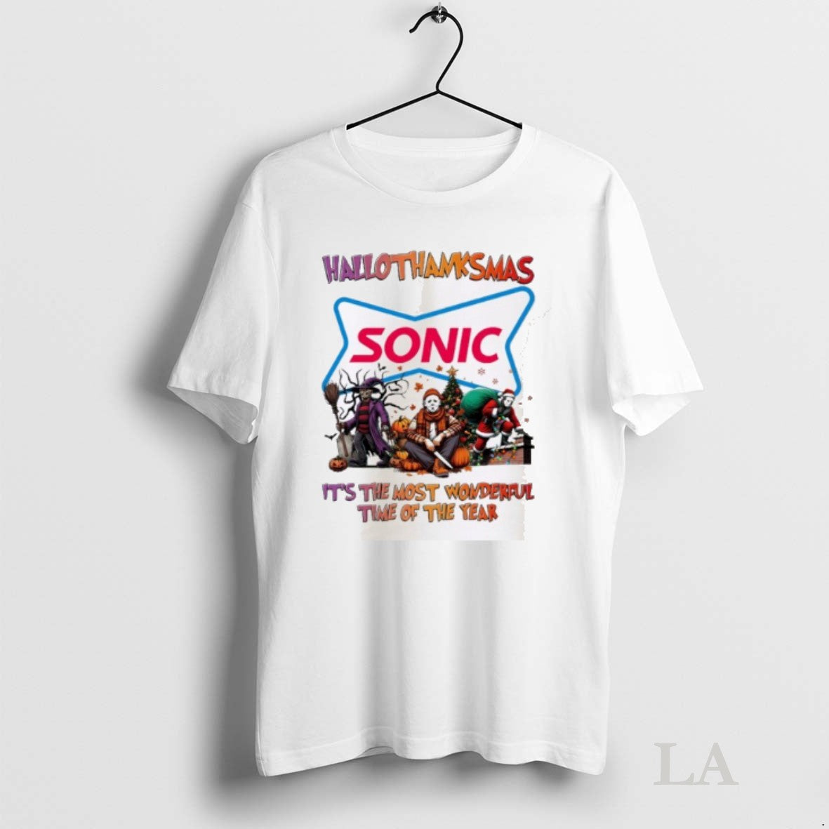 Original Horror Character X Soniic Drive In Hallothanksmas Its The Most Wonderful Time Of The - T-Shirt, Sweatshirt, Hoodie