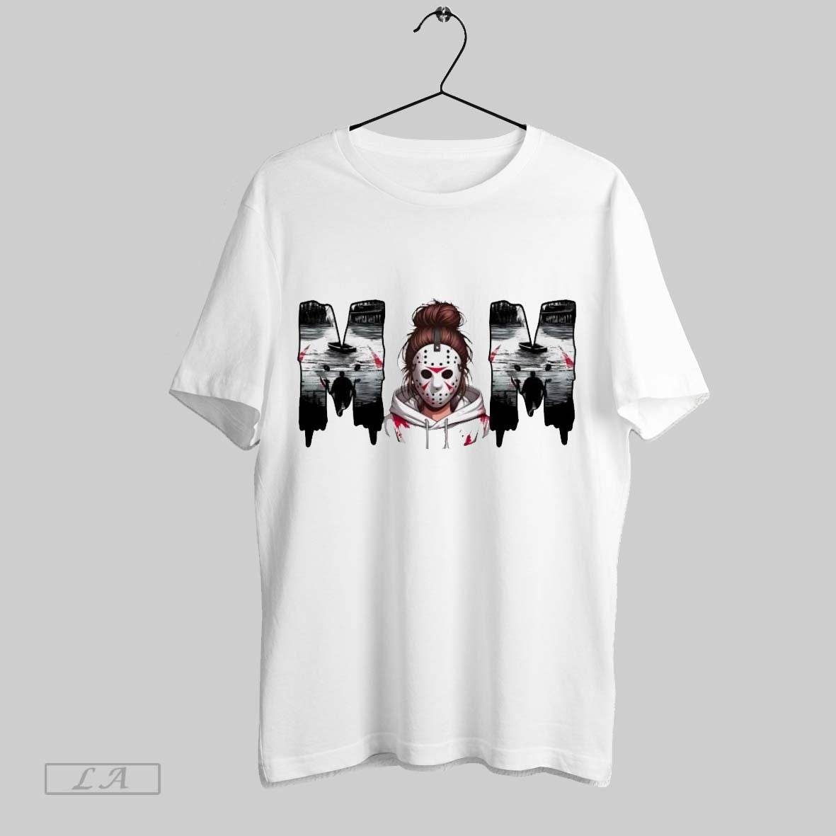 Original Horror Movies Mom Messy Bun Halloween Ladies Unisex T-shirt, Sweatshirt, Hoodie, Long Sleeve Tee - T-Shirt, Sweatshirt, Hoodie