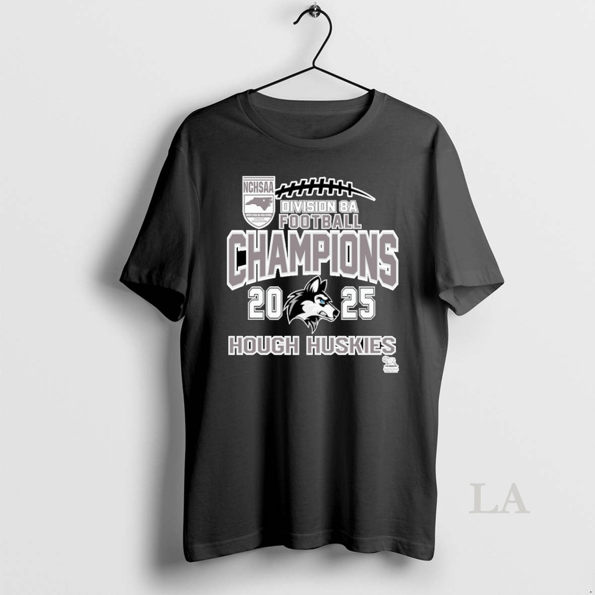 Original Hough Huskies Nchsaa Division 8a Football Champions 2025 - T-Shirt, Sweatshirt, Hoodie