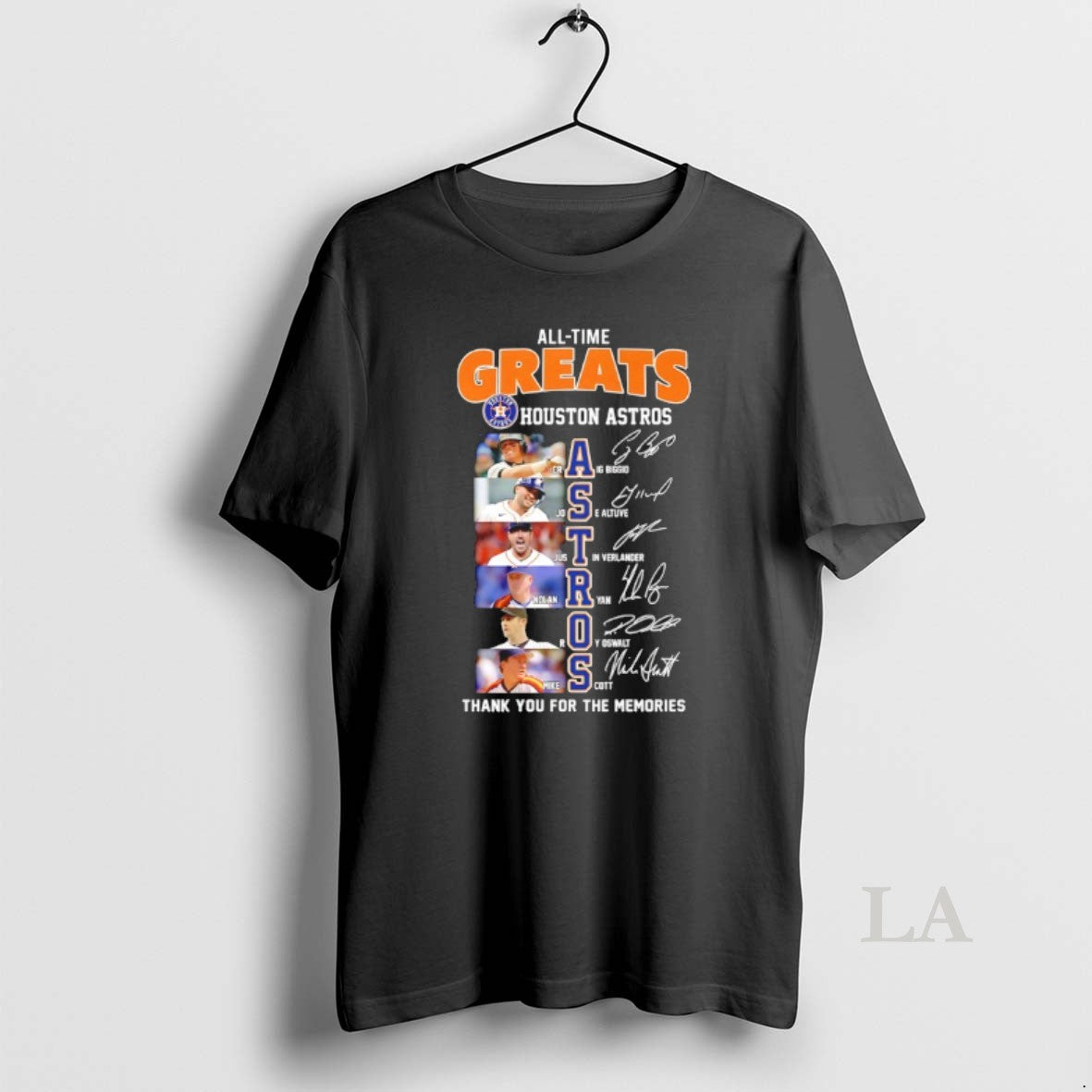 Original Houston Astros All Time Greats Thank You For The Memories Signatures Unisex T-shirt, Sweatshirt, Hoodie, Long Sleeve Tee - T-Shirt, Sweatshirt, Hoodie