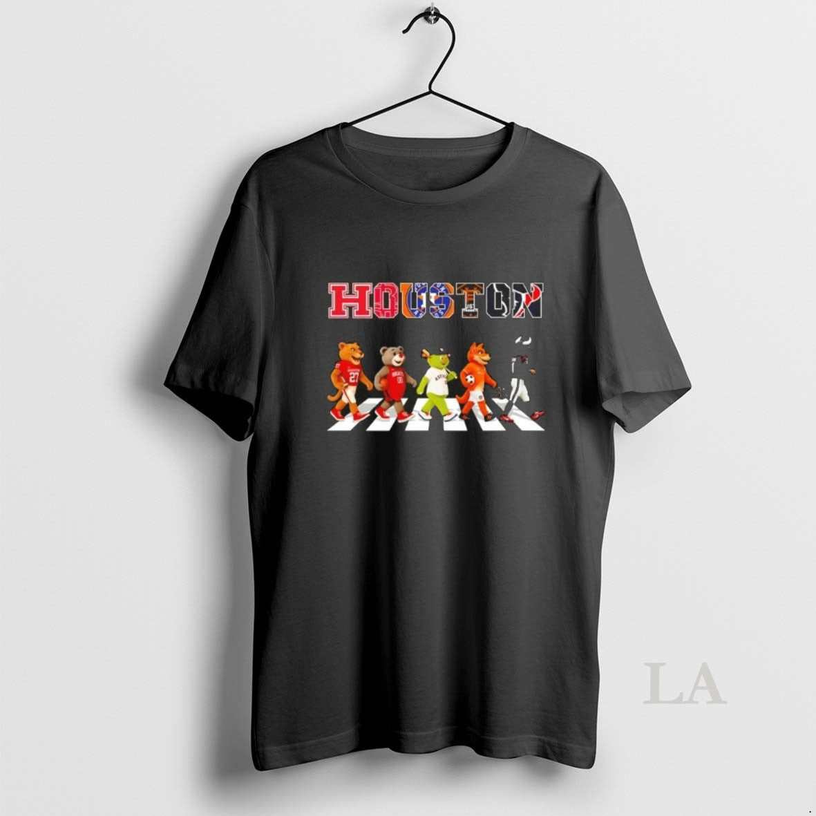 Original Houston Sports Mascots Abbey Road Unisex T-shirt, Sweatshirt, Hoodie, Long Sleeve Tee - T-Shirt, Sweatshirt, Hoodie