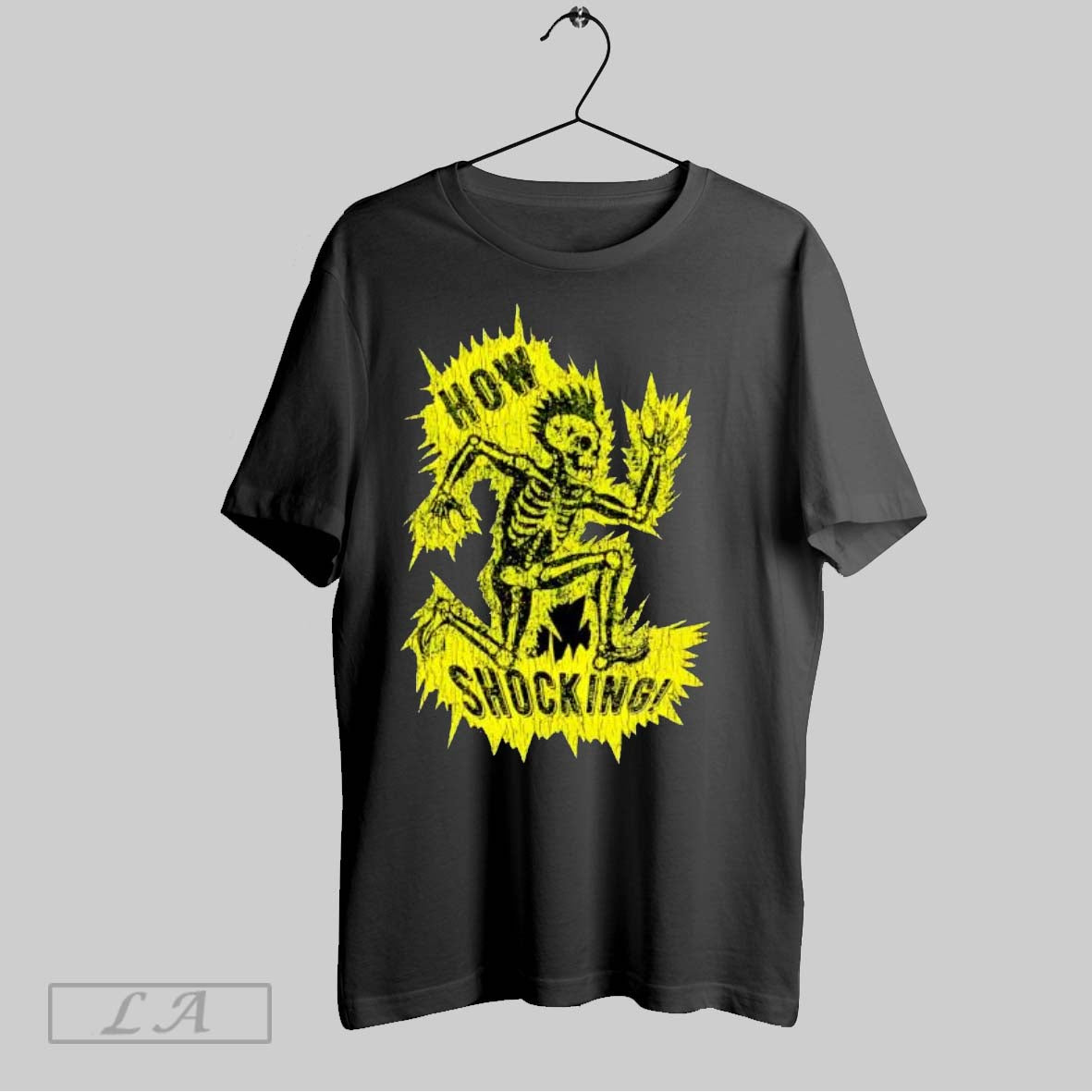 Original How Shocking Skeleton Mohawk Electricity Punk Unisex T-shirt, Sweatshirt, Hoodie, Long Sleeve Tee - T-Shirt, Sweatshirt, Hoodie