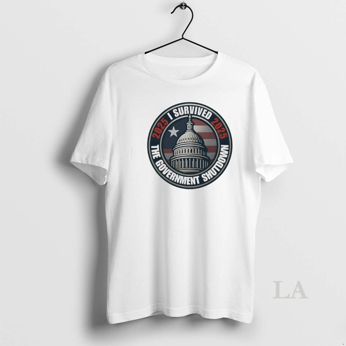 Original I Survived The 2025 The Government Shutdown Unisex T-shirt, Sweatshirt, Hoodie, Long Sleeve Tee - T-Shirt, Sweatshirt, Hoodie