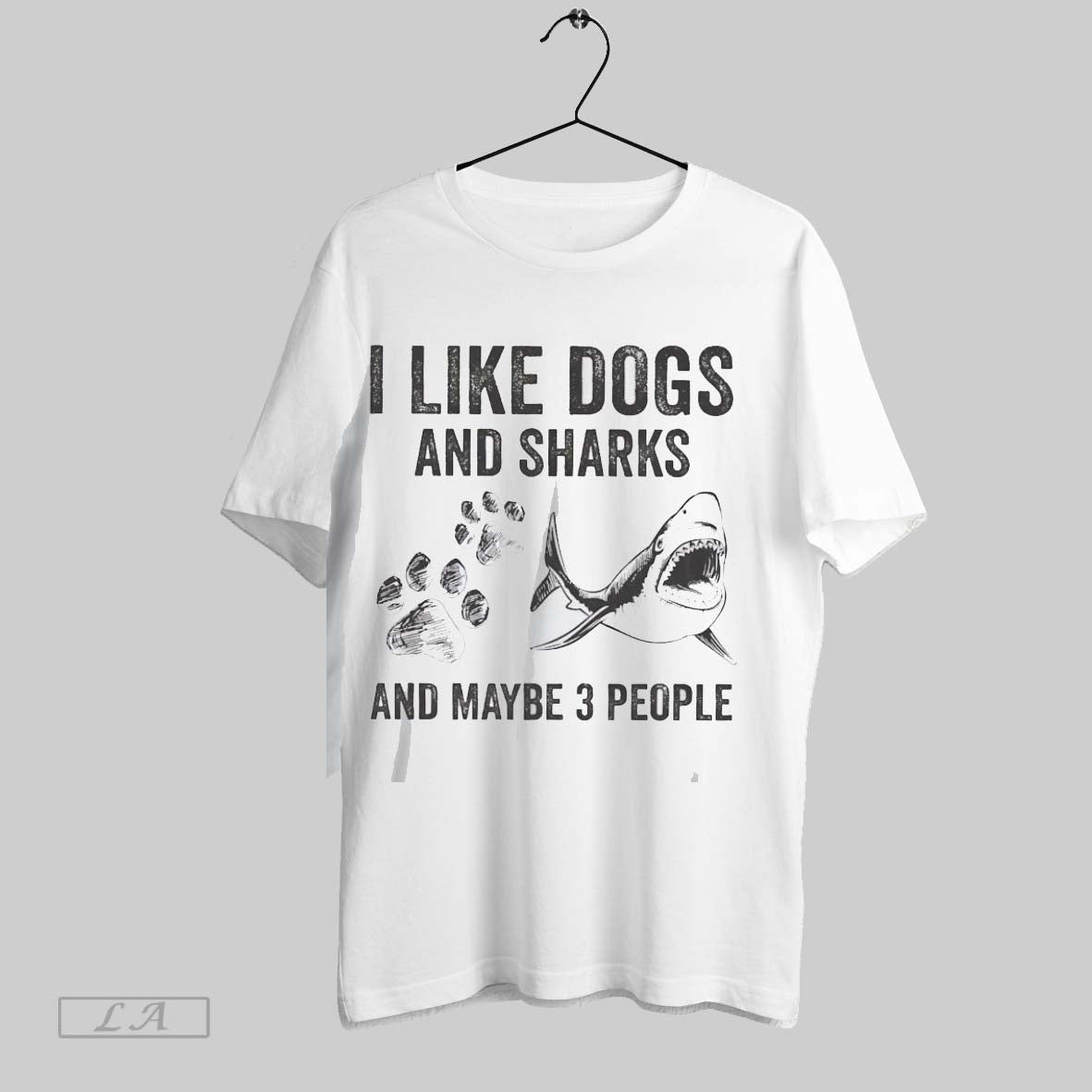 Original I Like Dogs And Sharks And Maybe 3 People Shirt Unisex T-shirt, Sweatshirt, Hoodie, Long Sleeve Tee - T-Shirt, Sweatshirt, Hoodie