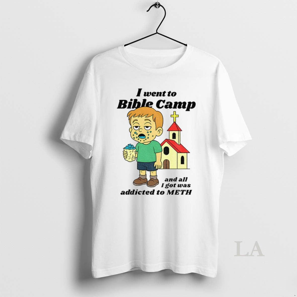 Original I Went To Bible Camp And All I Got Was Addicted To Meth Unisex T-shirt, Sweatshirt, Hoodie, Long Sleeve Tee - T-Shirt, Sweatshirt, Hoodie